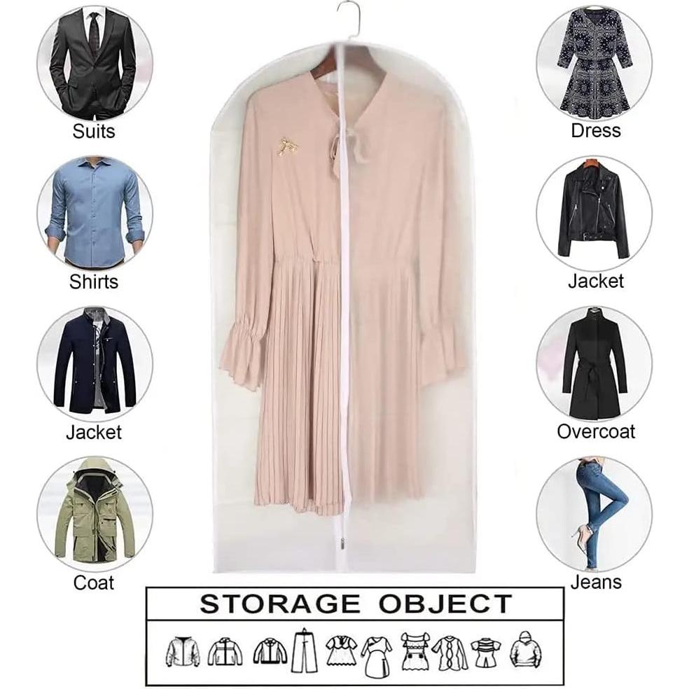 Bolsas de Ropa HomeClean 12 Piezas 61x122 cm Translúcidas