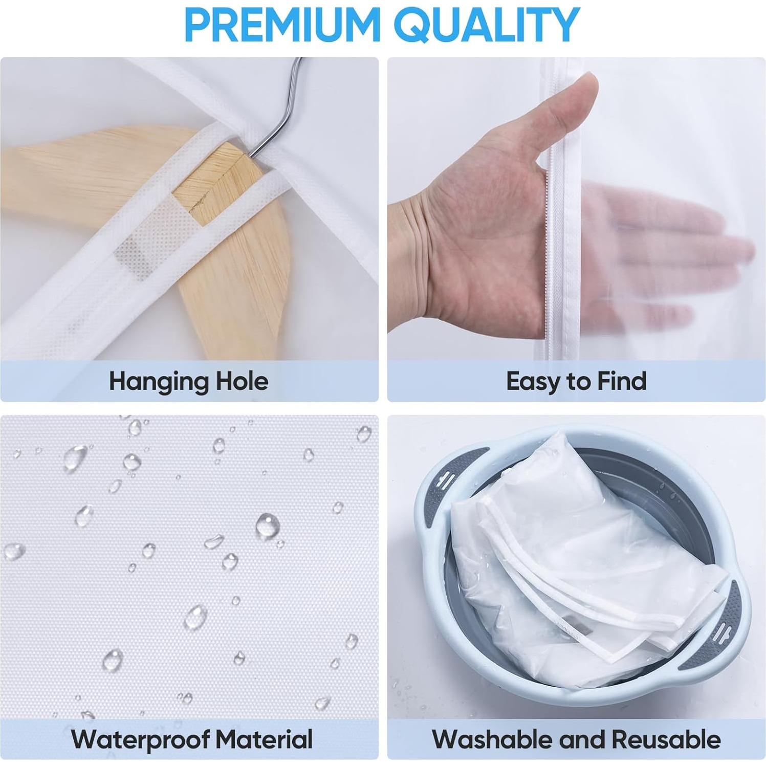 Bolsas de Ropa Translúcidas BALEINE 40" 2PK PEVA Negro