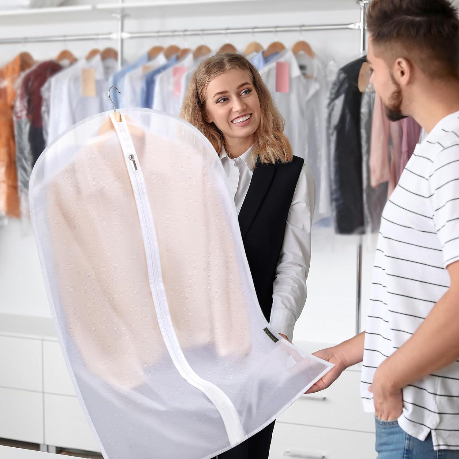 Bolsas de Ropa Translúcidas BALEINE 40" 2PK PEVA Negro