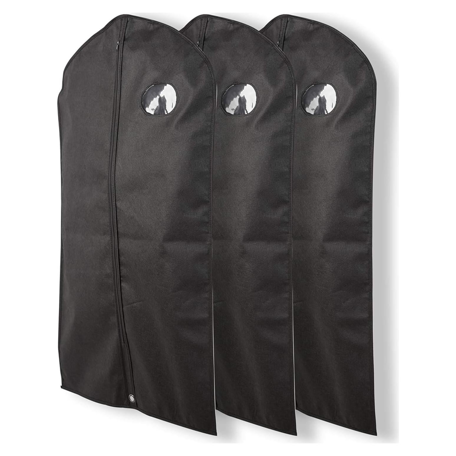 Paquete de 3 Bolsas de Traje Colgantes Semapak 104.88 cm Negras