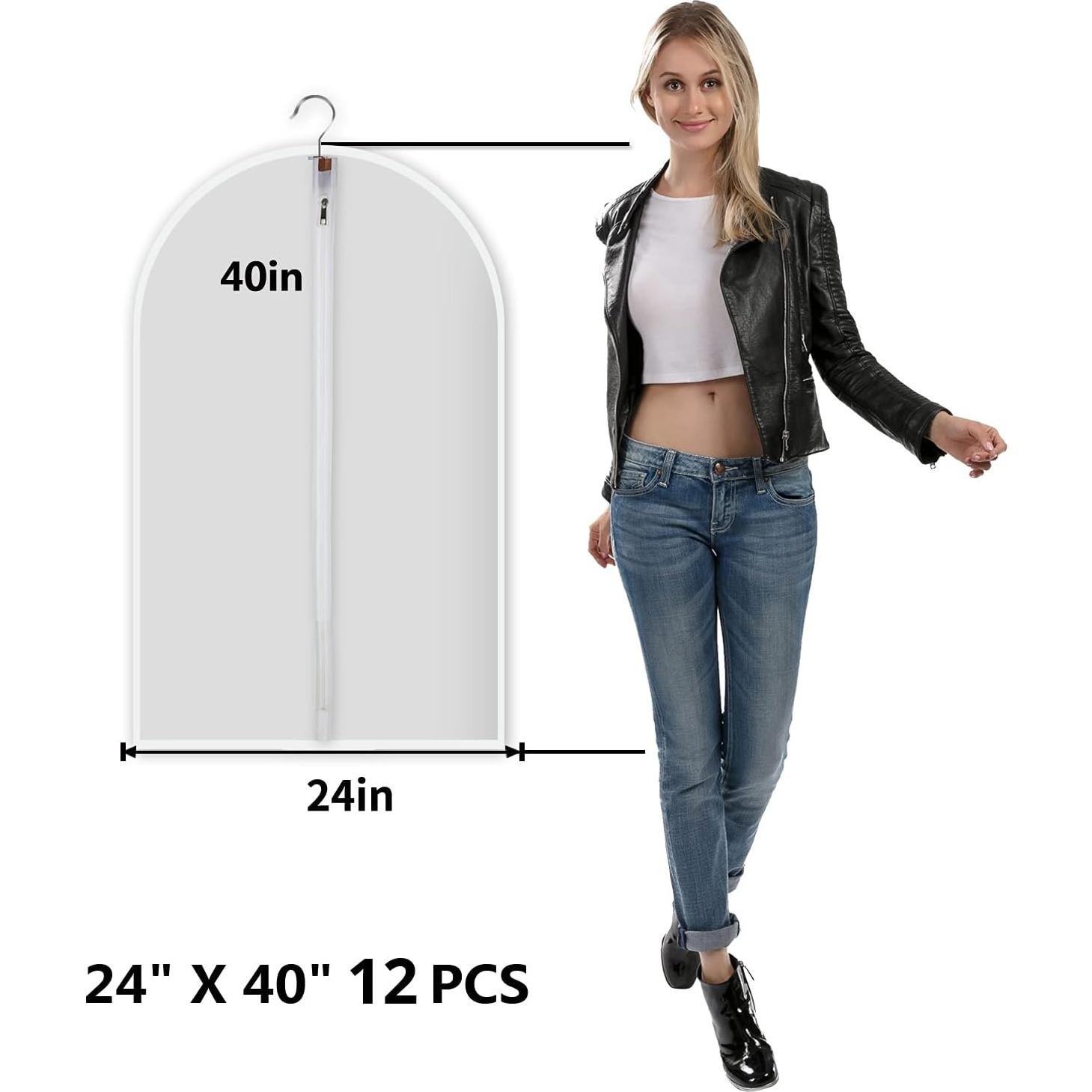 Bolsas de Ropa Transparentes MsKitchen 61x102 cm - Juego de 12