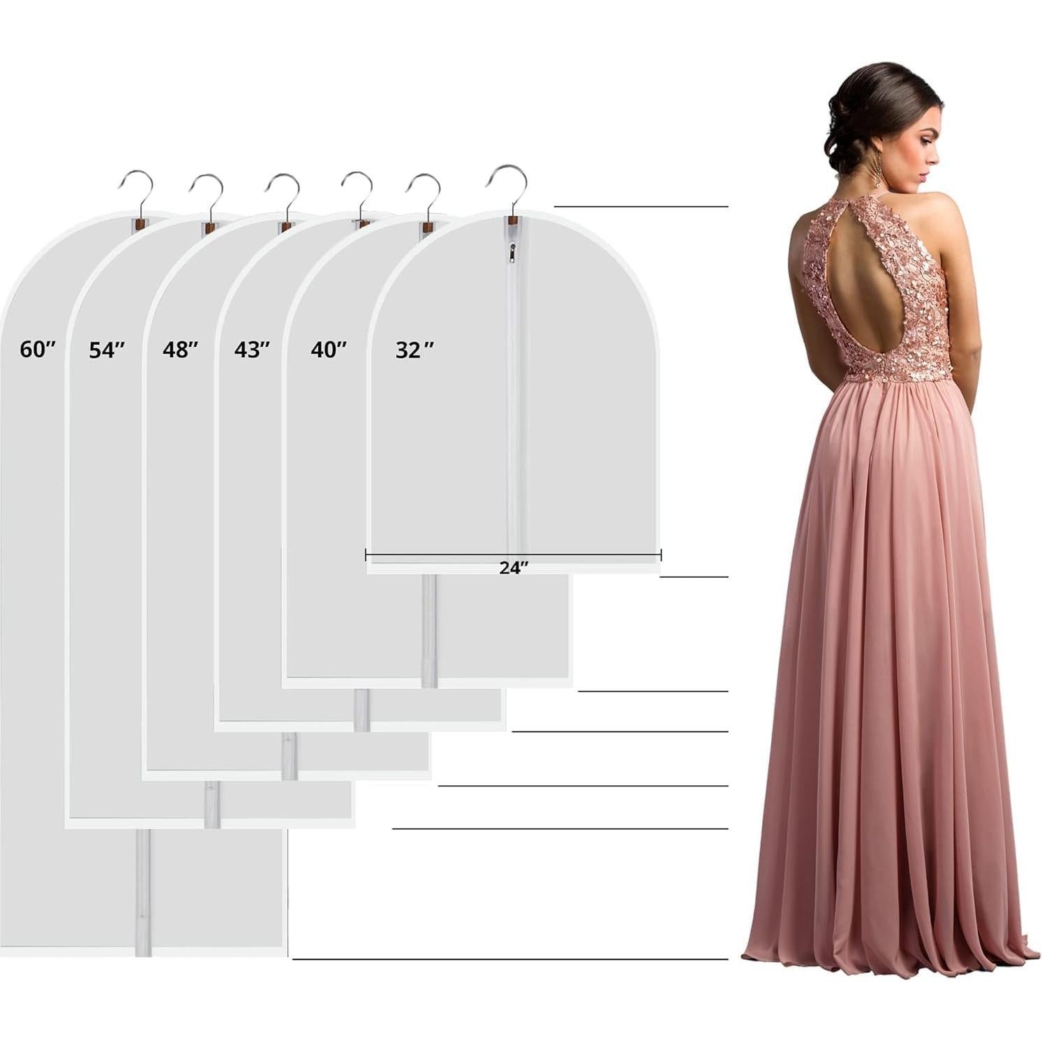 Bolsas de Ropa Transparentes MsKitchen 61x102 cm - Juego de 12