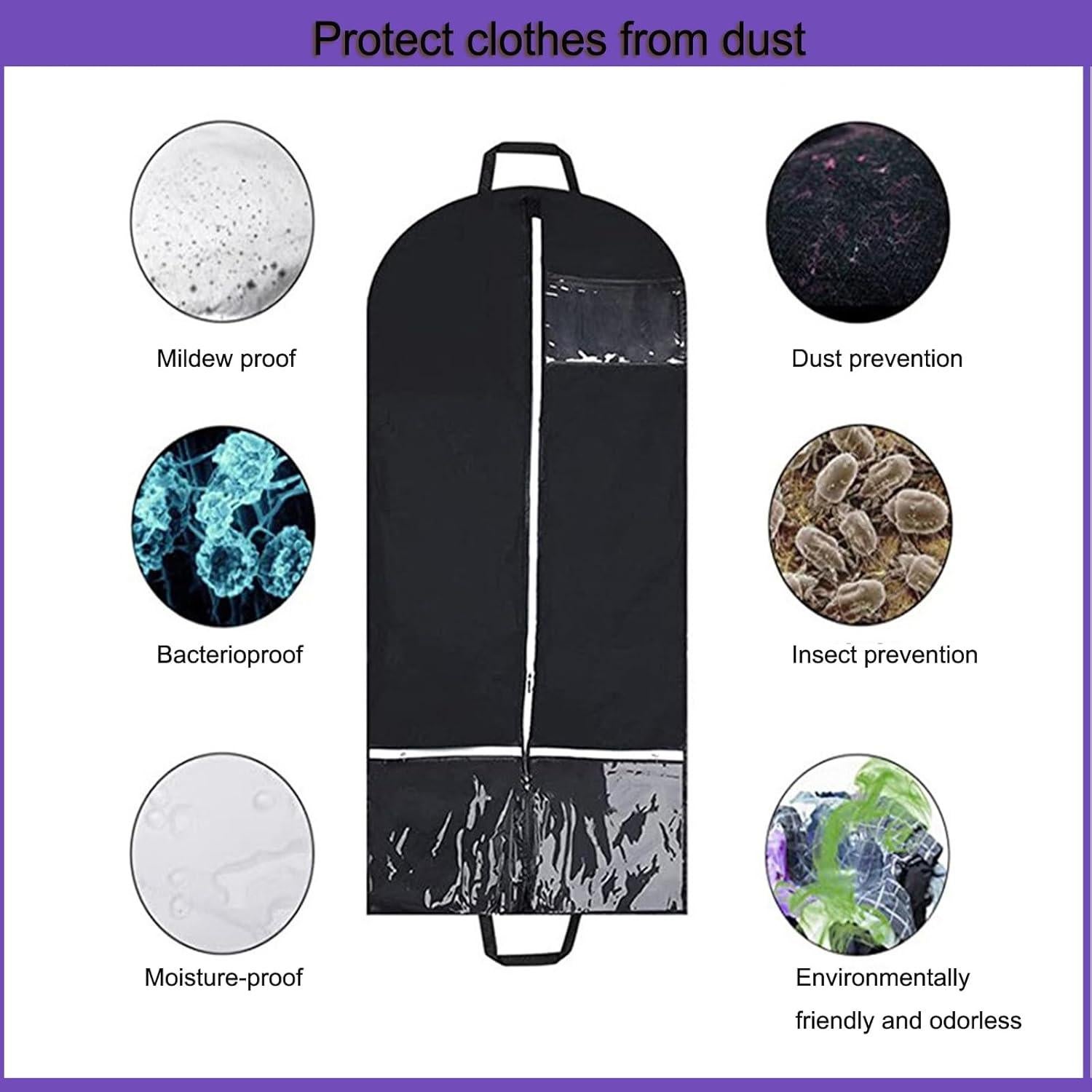 Bolsa de Ropa para Viaje SEHXIM 109 cm con Ventana Transparente