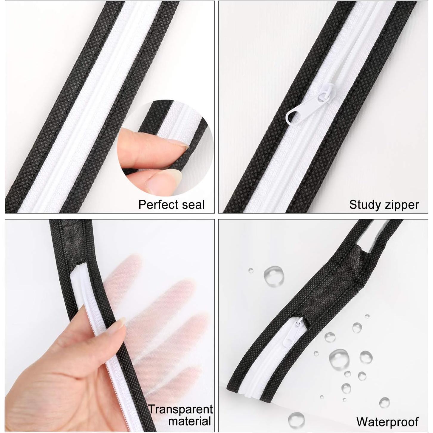 Juego de 12 Fundas de Ropa Pwsap Translúcidas con Cremallera