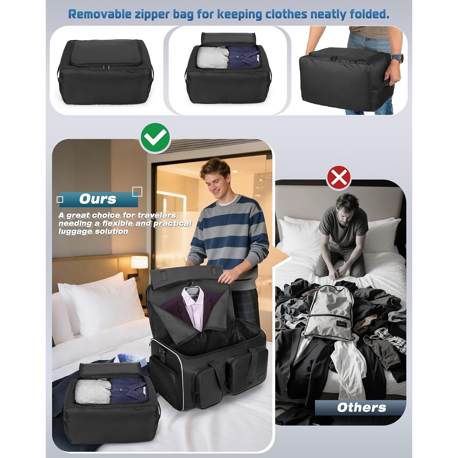 Bolsa Duffle Convertible 50L Smasrob con Compartimento para Zapatos