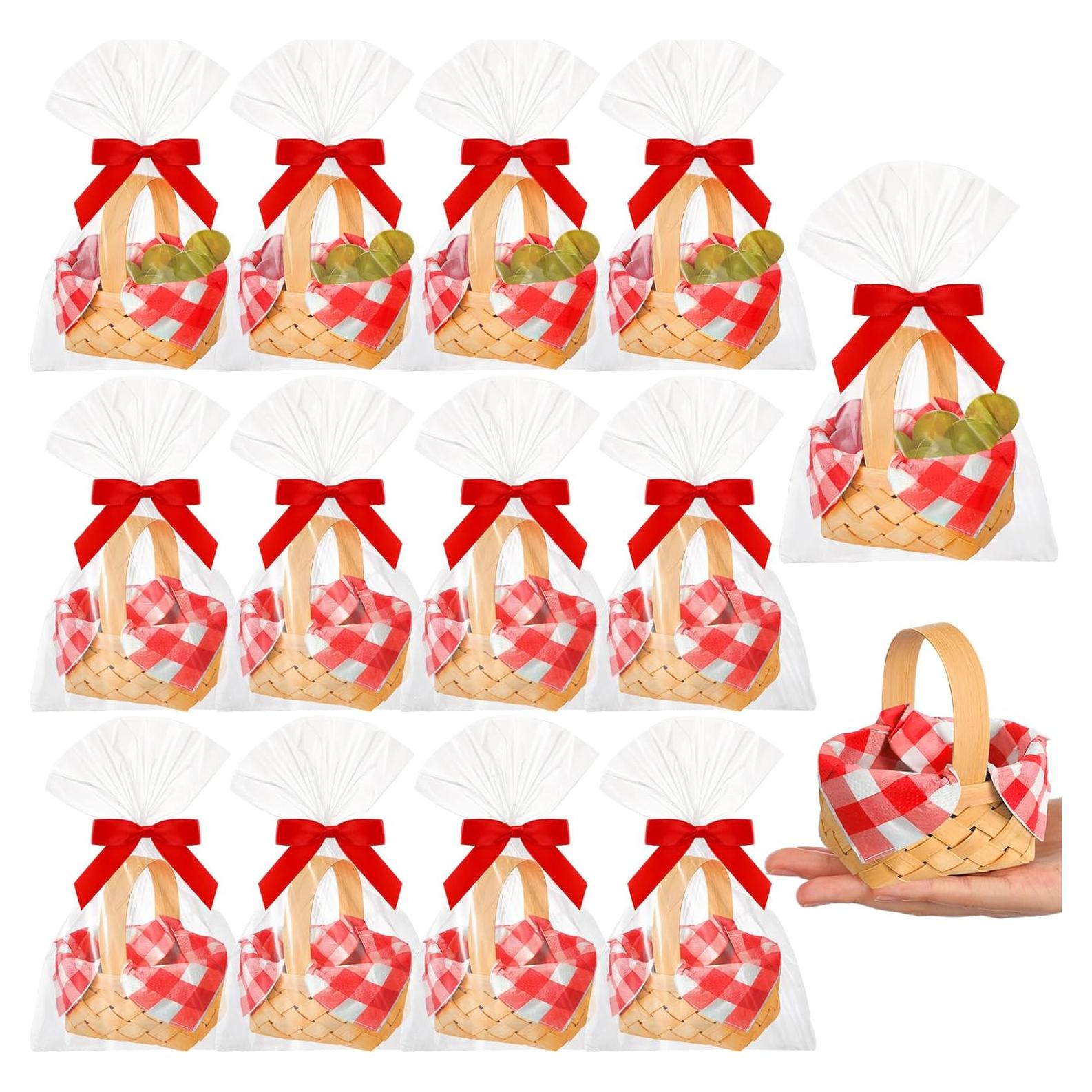 Set de 12 Cestas Mini Tejidas Geelin para Regalos y Fiestas
