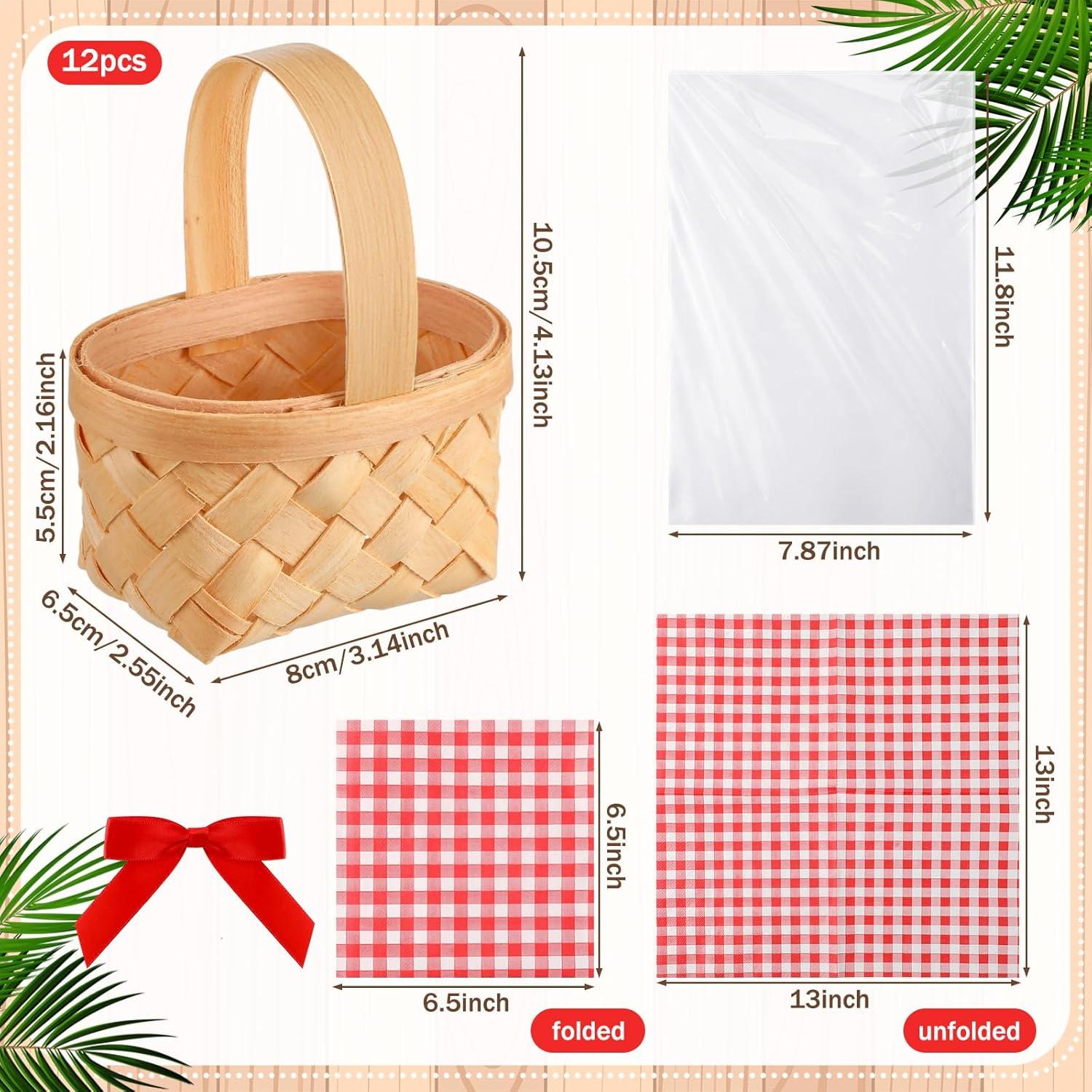 Set de 12 Cestas Mini Tejidas Geelin para Regalos y Fiestas