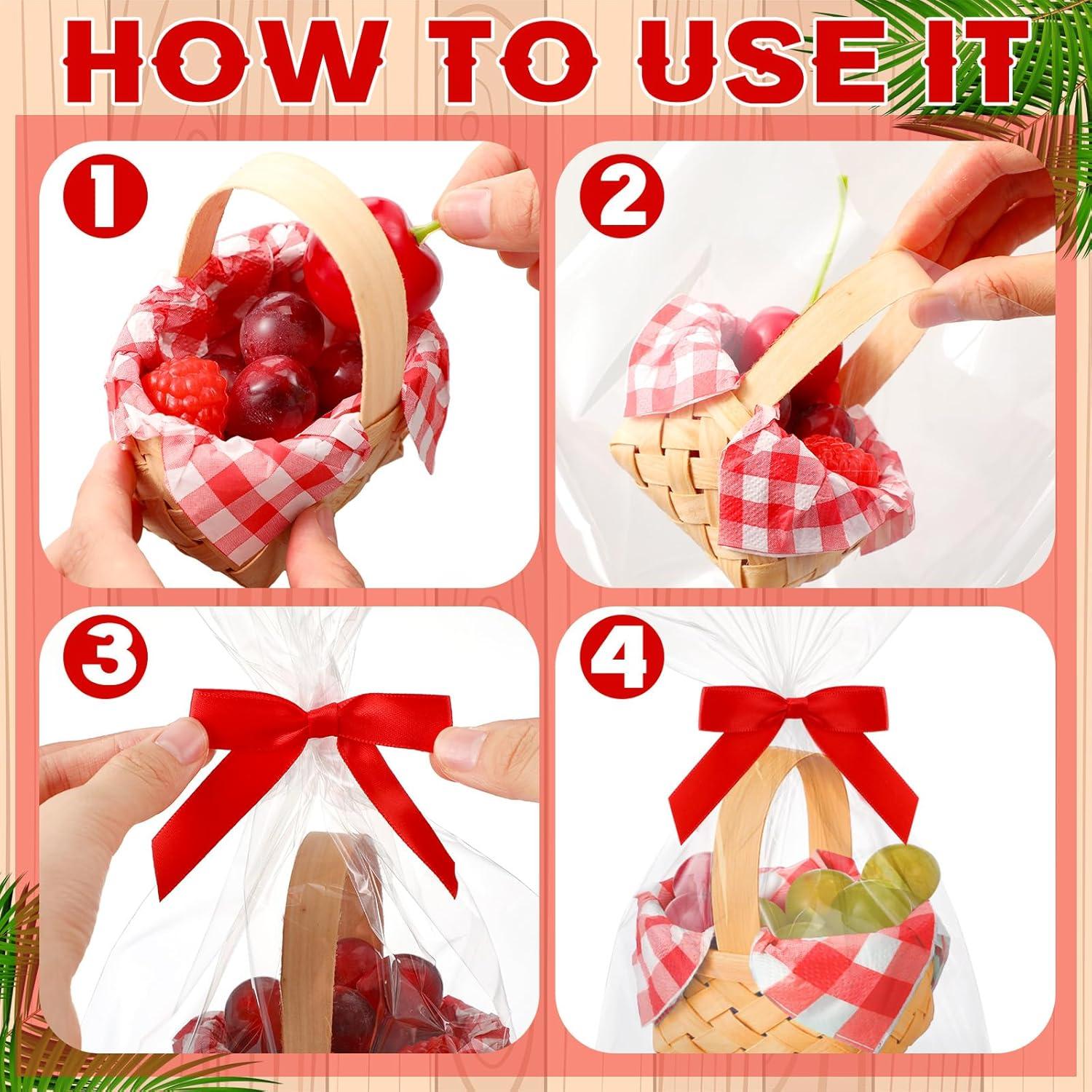 Set de 12 Cestas Mini Tejidas Geelin para Regalos y Fiestas