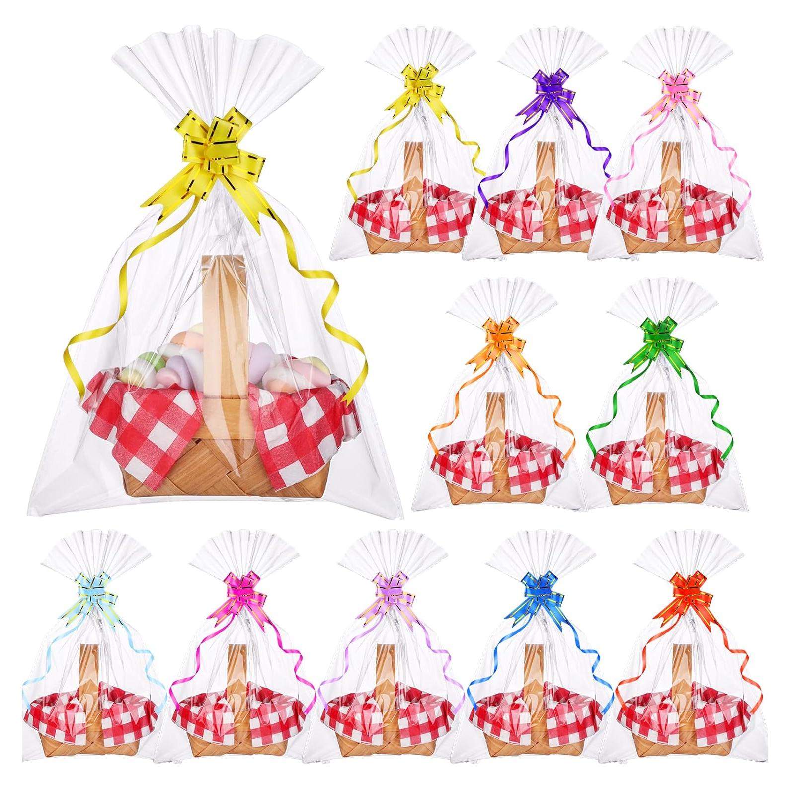 Set 24 Mini Cestas Tejidas Mkhaslri con Servilletas y Lazos