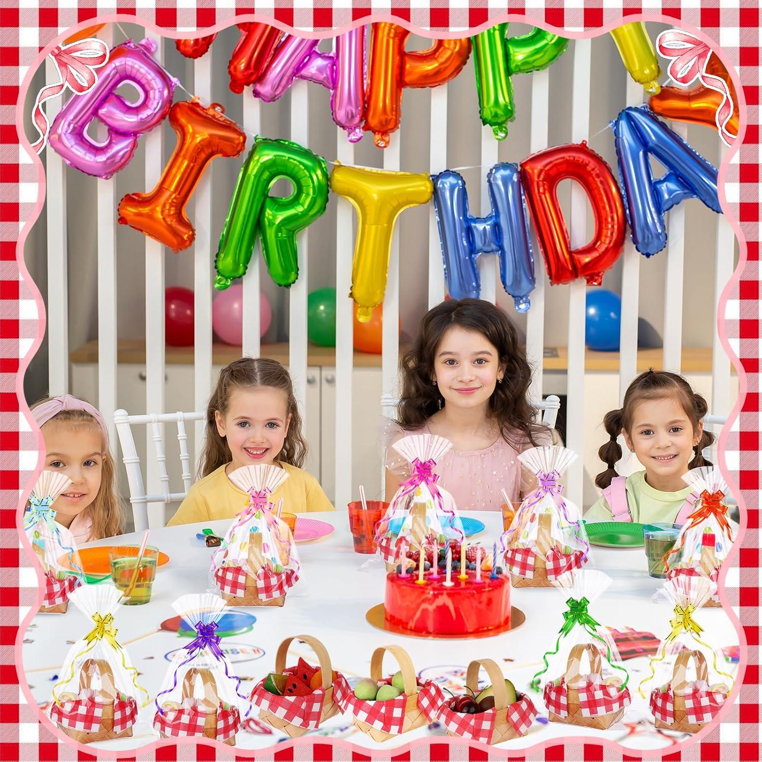 Set 24 Mini Cestas Tejidas Mkhaslri con Servilletas y Lazos