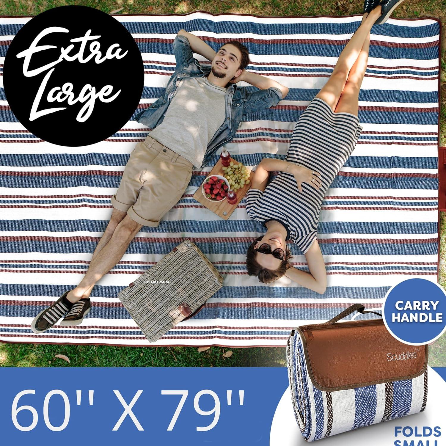 Manta de Picnic Scuddles 190.5x152.4 cm Impermeable para Exterior