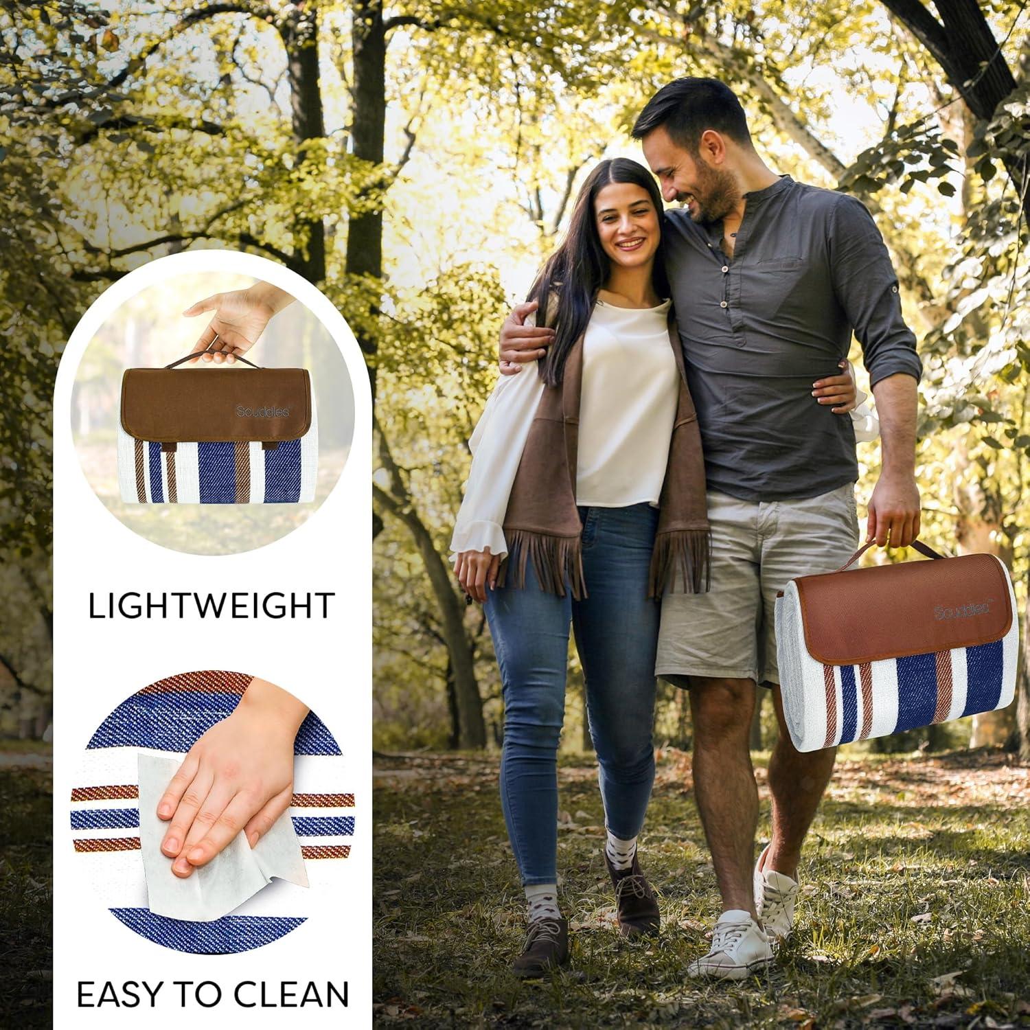 Manta de Picnic Scuddles 190.5x152.4 cm Impermeable para Exterior