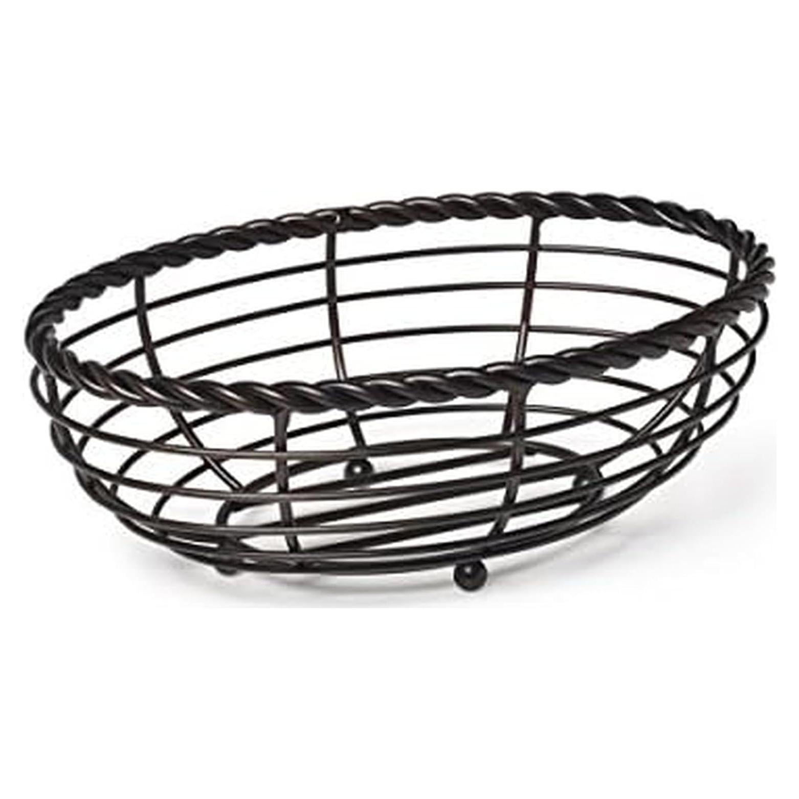 Cesta de Pan Ovalada Gourmet Basics by Mikasa, 28x18 cm, Negra