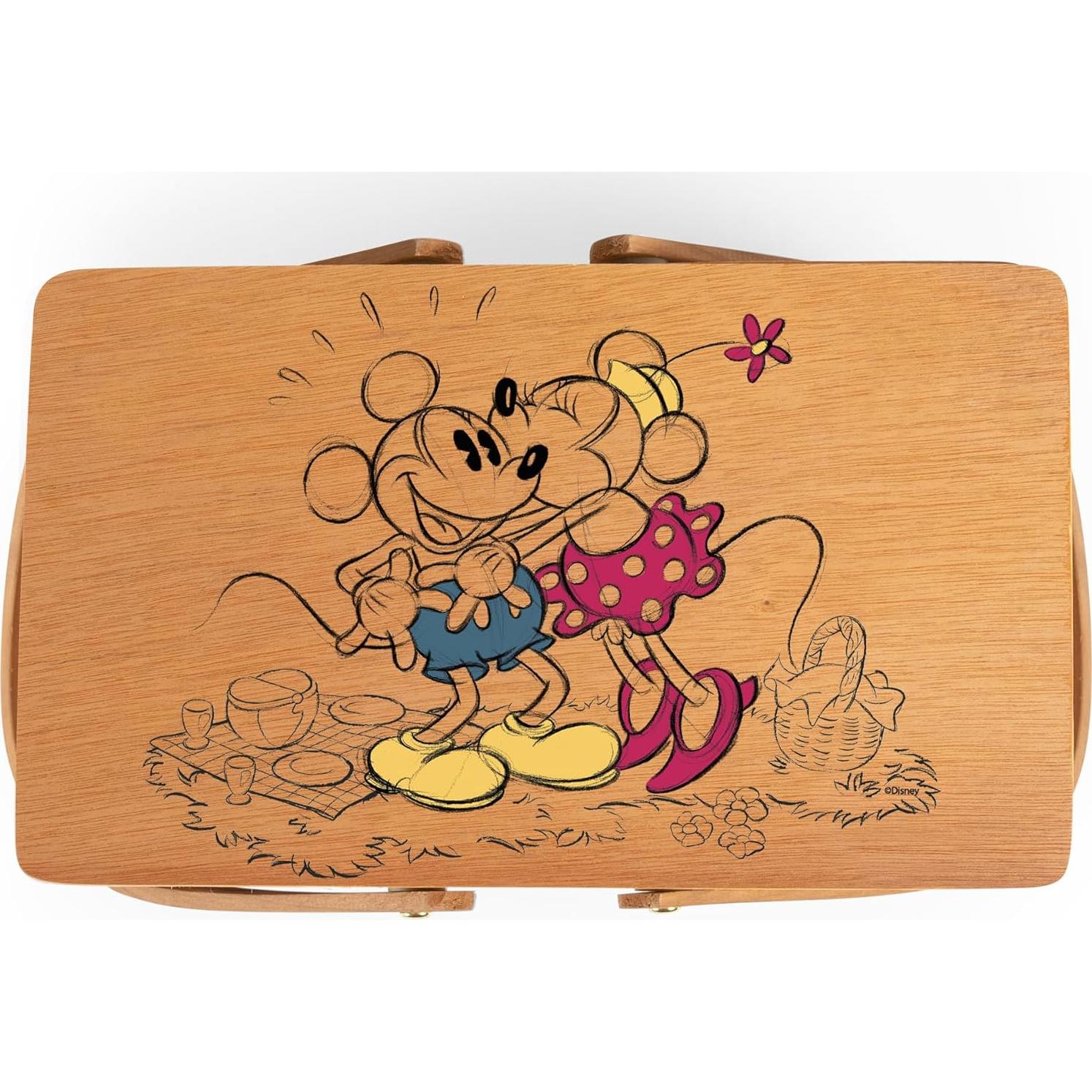 Cesta de Picnic Personal Poppy Disney Mickey Minnie Beige