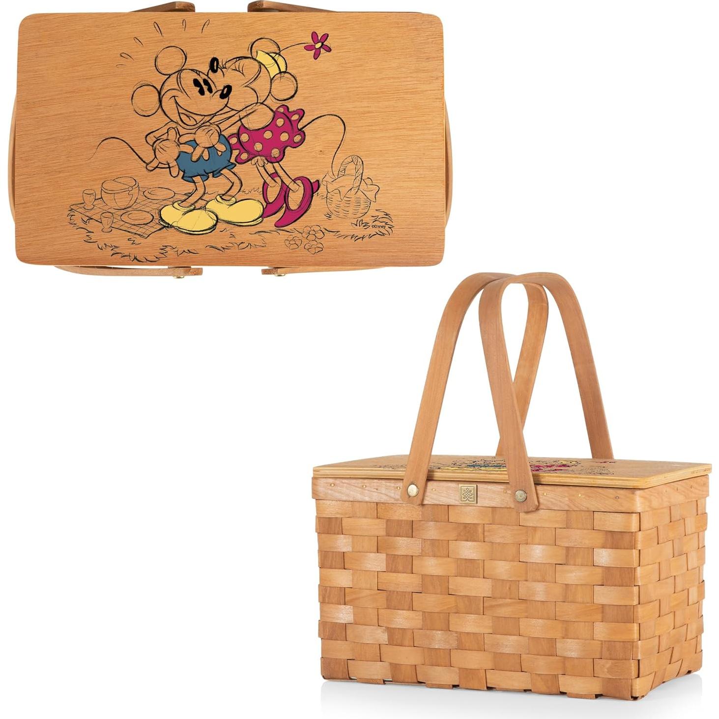 Cesta de Picnic Personal Poppy Disney Mickey Minnie Beige