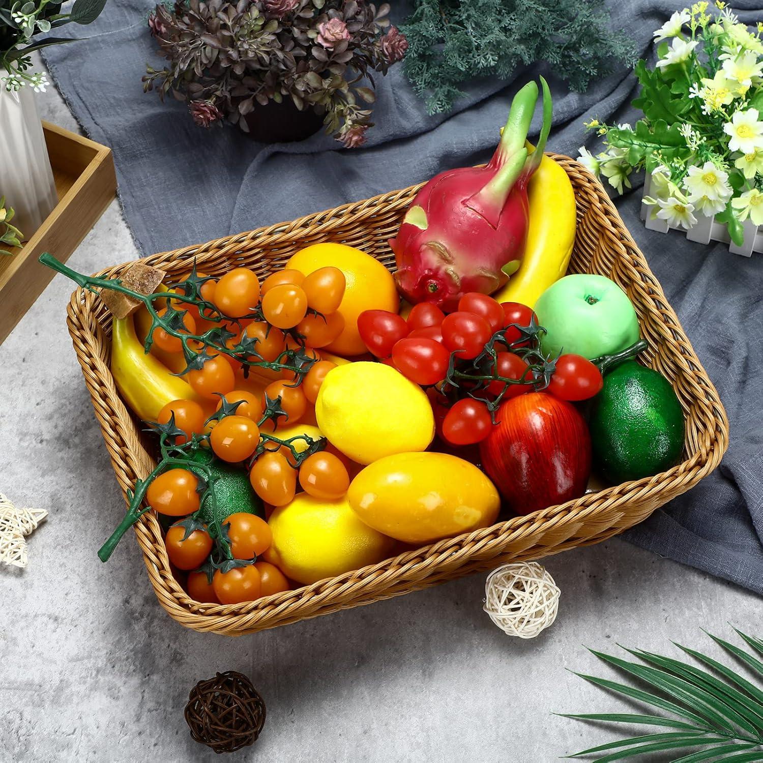 Cestas de Pan de Mimbre Eccliy 40.1x30x8.1 cm 6 Piezas