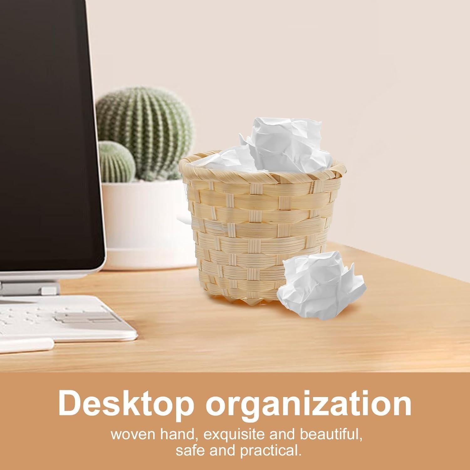 10 Mini Cestas de Madera Tejidas Shibeiparts 9x7.5cm