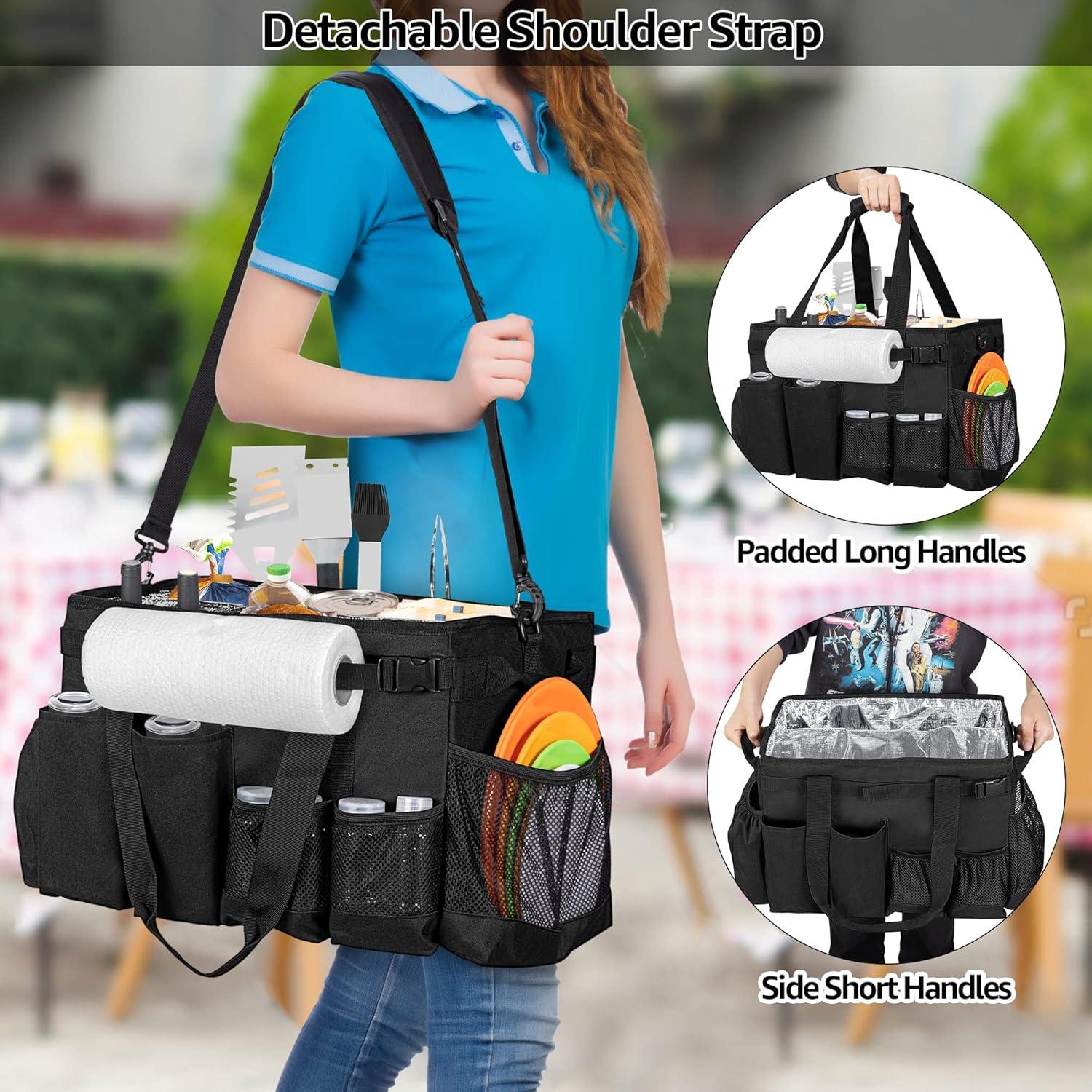 Caddy Grande para Utensilios de Parrilla HODRANT Negro 40x26x28cm