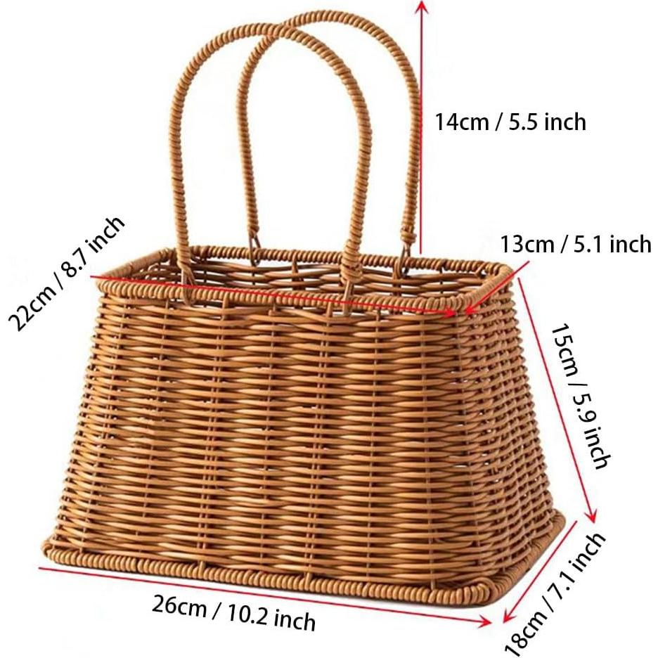 Cesta Tejida a Mano RT&BS - Cesta Decorativa Multifuncional