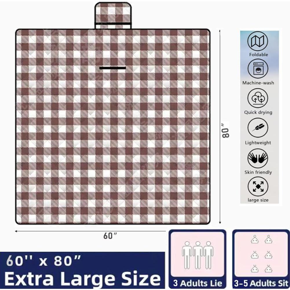 Manta de Picnic LRUUIDDE 203x152cm Impermeable Plegable