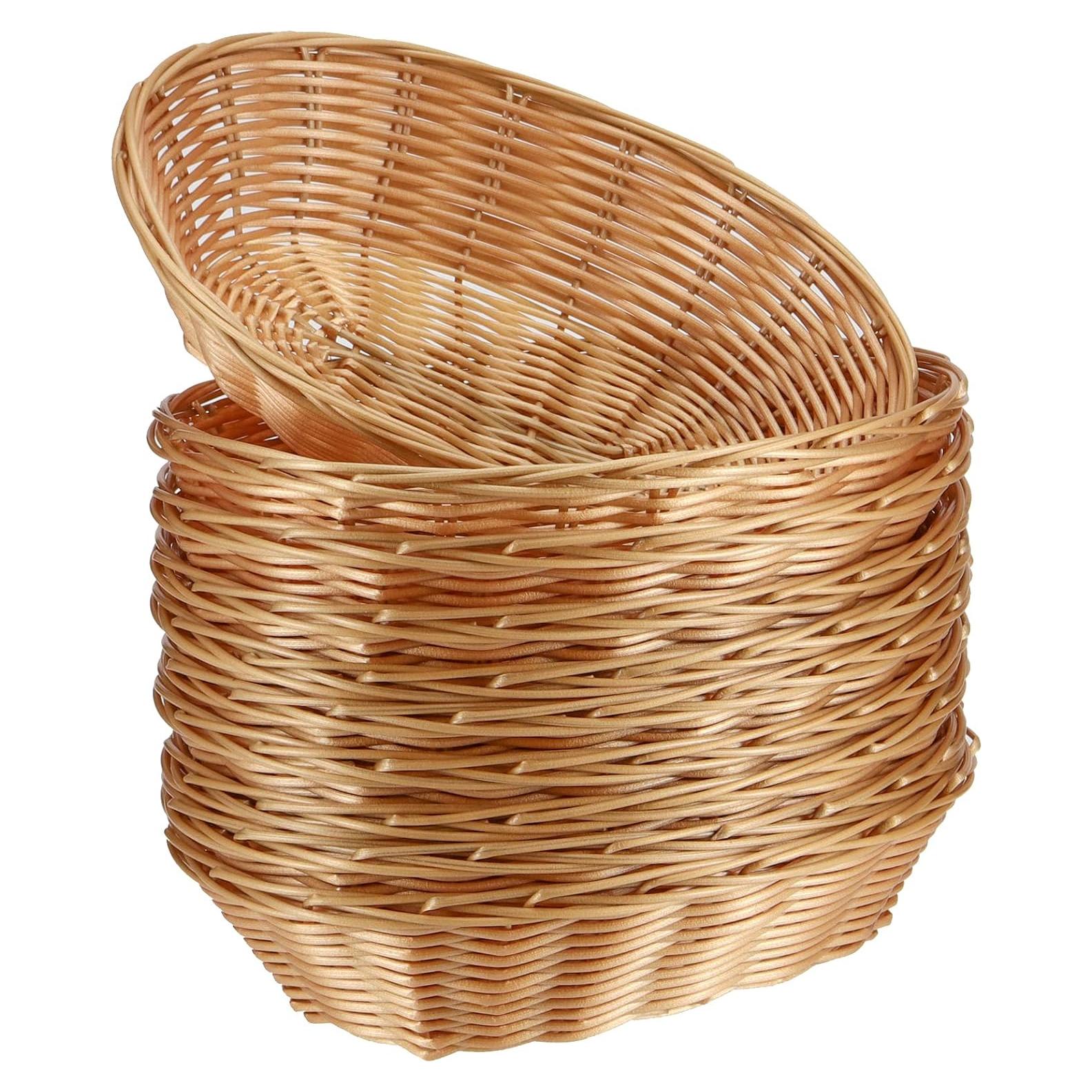 Cesta de Pan de Plástico Tejida a Mano SINJEUN 20 Piezas 22.86cm