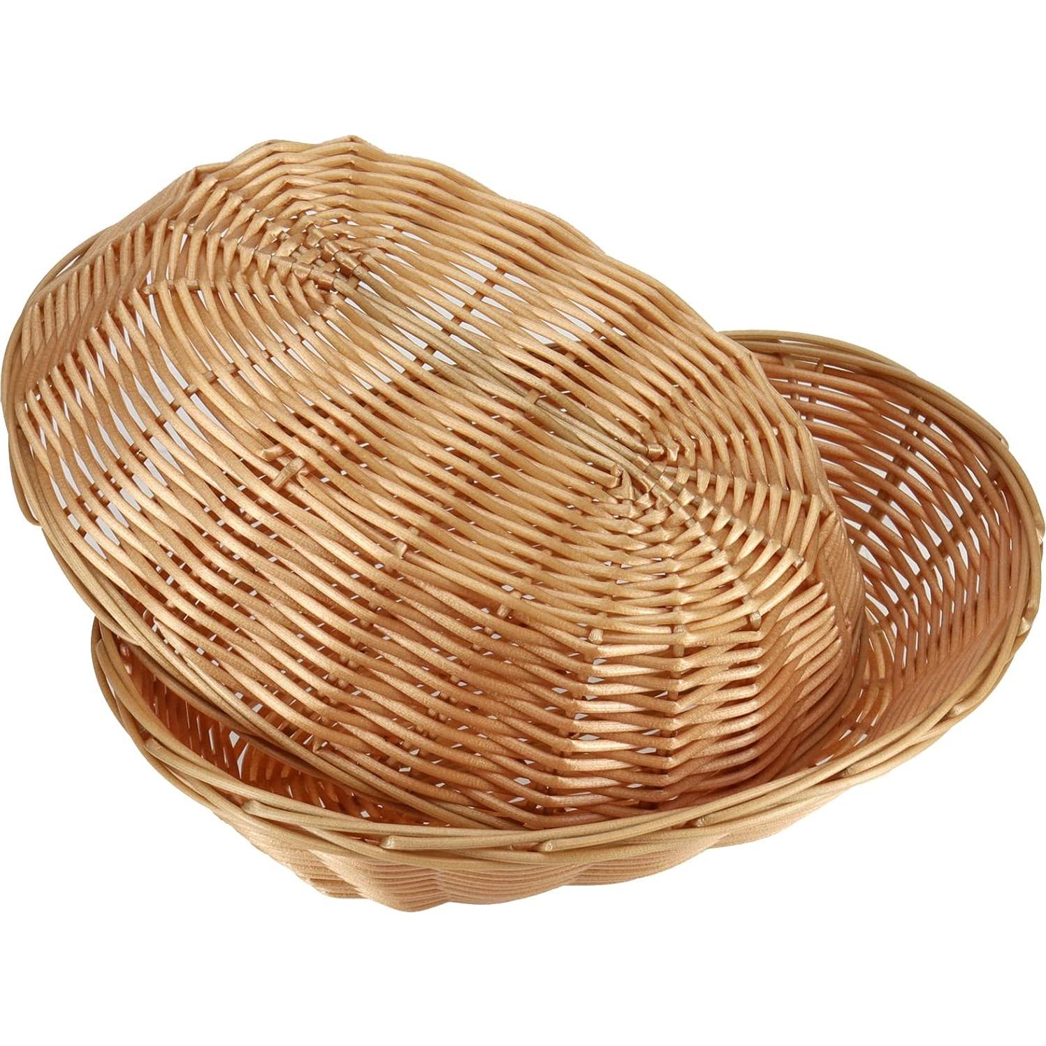 Cesta de Pan de Plástico Tejida a Mano SINJEUN 20 Piezas 22.86cm