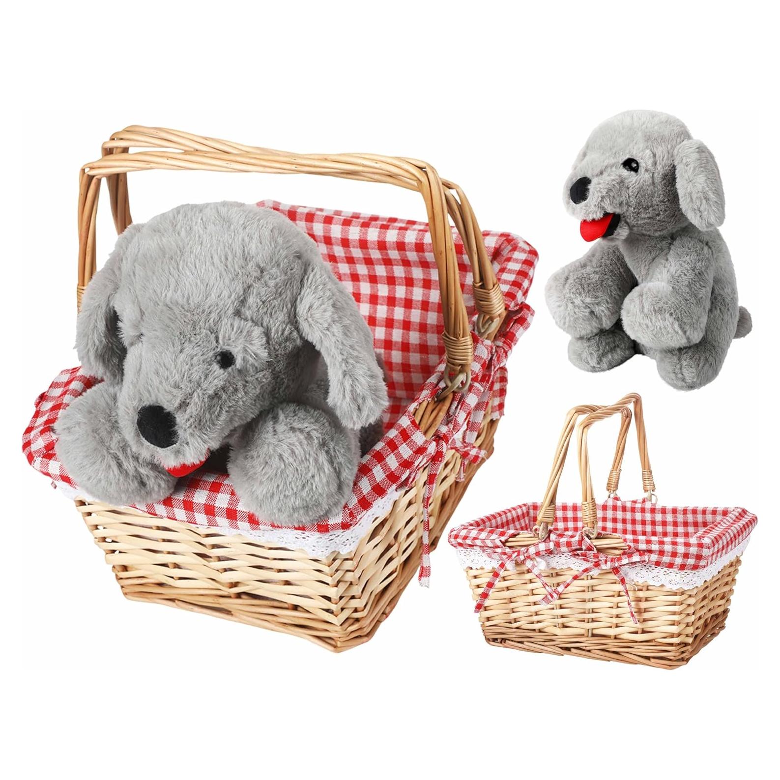 Cesta de Picnic con Perro de Peluche Libima - Accesorio de Disfraz