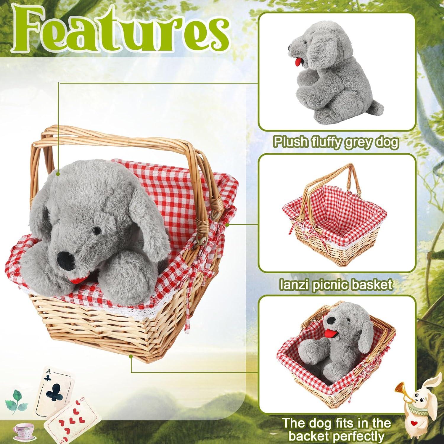 Cesta de Picnic con Perro de Peluche Libima - Accesorio de Disfraz