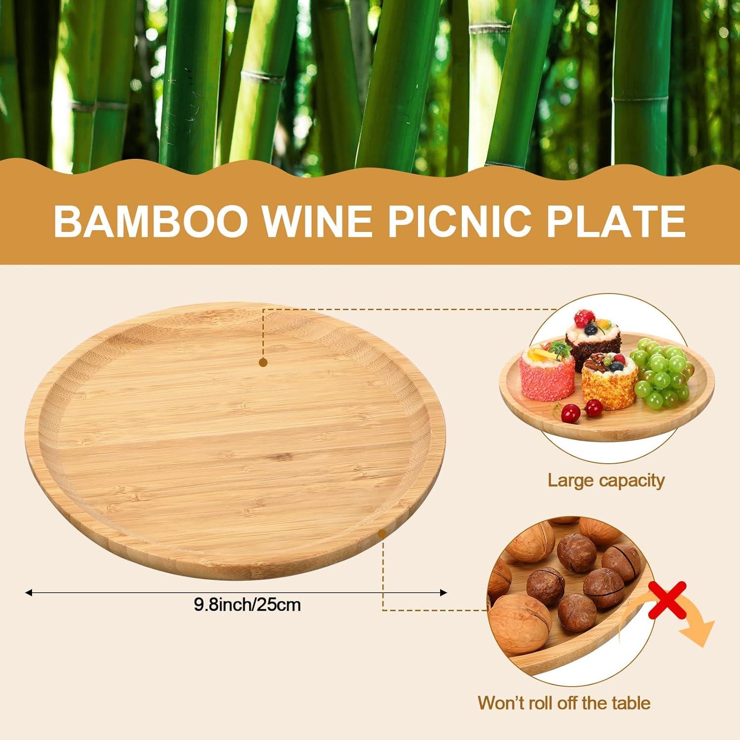 Mesa de picnic plegable Willinglong con bandeja de bambú 2 personas
