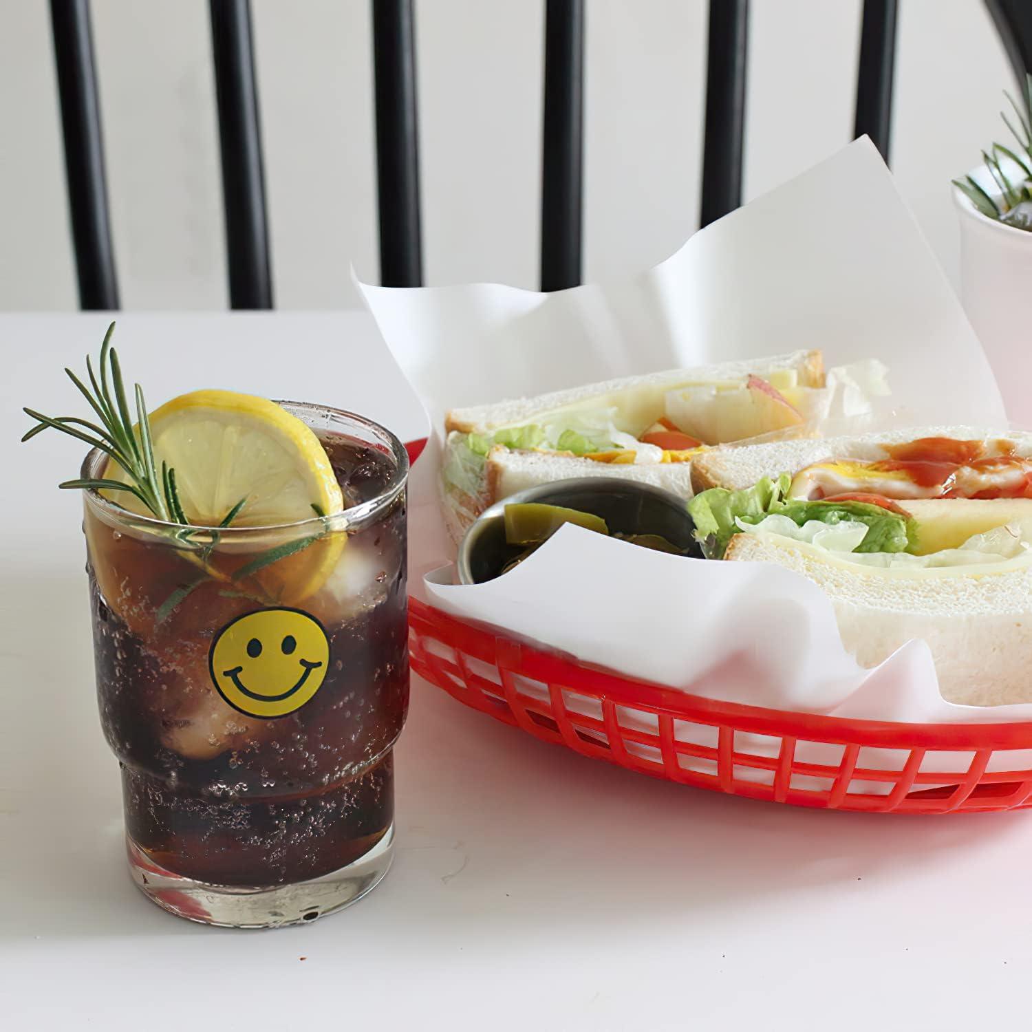 Paquete de 50 Cestas Ovaladas Kingrol para Comida Rápida 22.5x14.3 cm