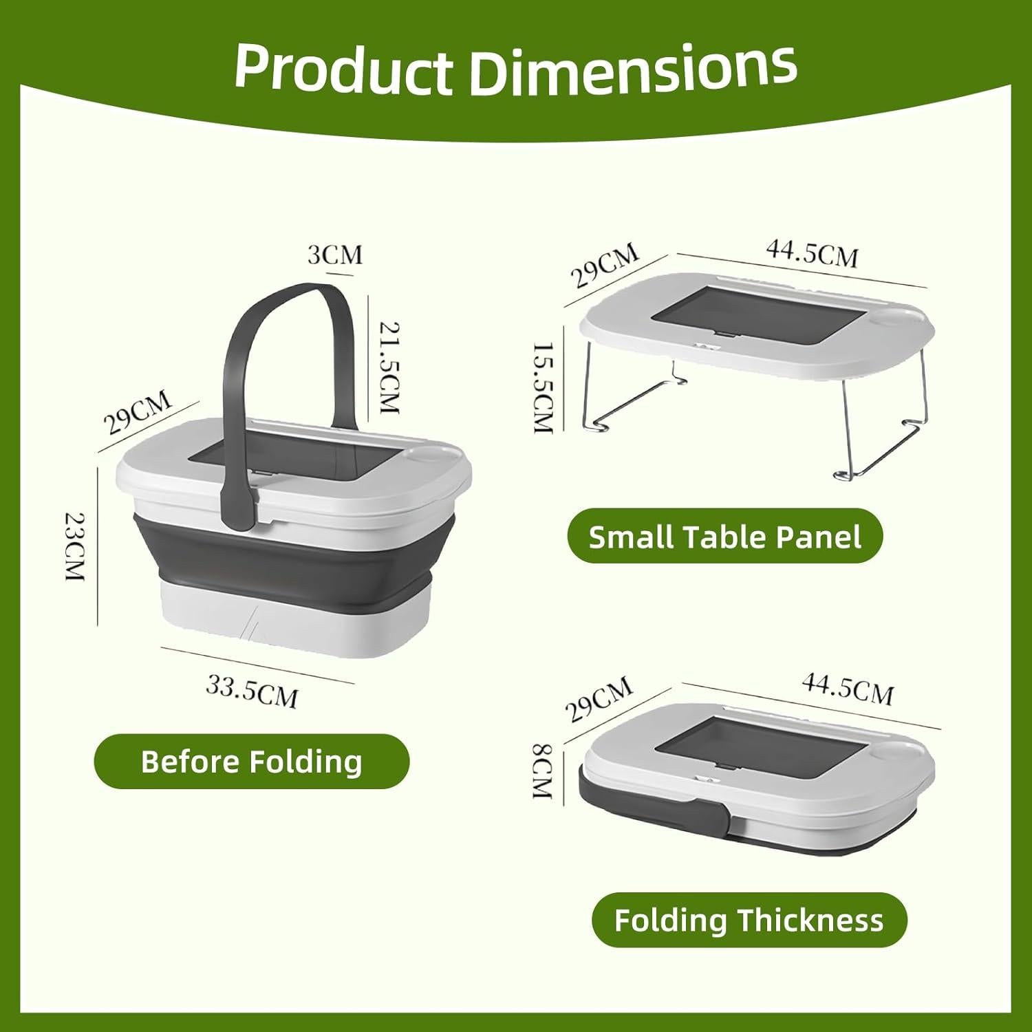 Cesta de Picnic Plegable 16L Verde SEEZENGREEN con Mesa