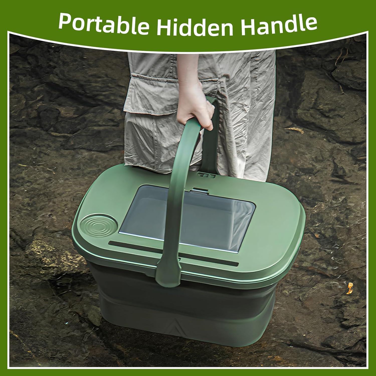 Cesta de Picnic Plegable 16L Verde SEEZENGREEN con Mesa