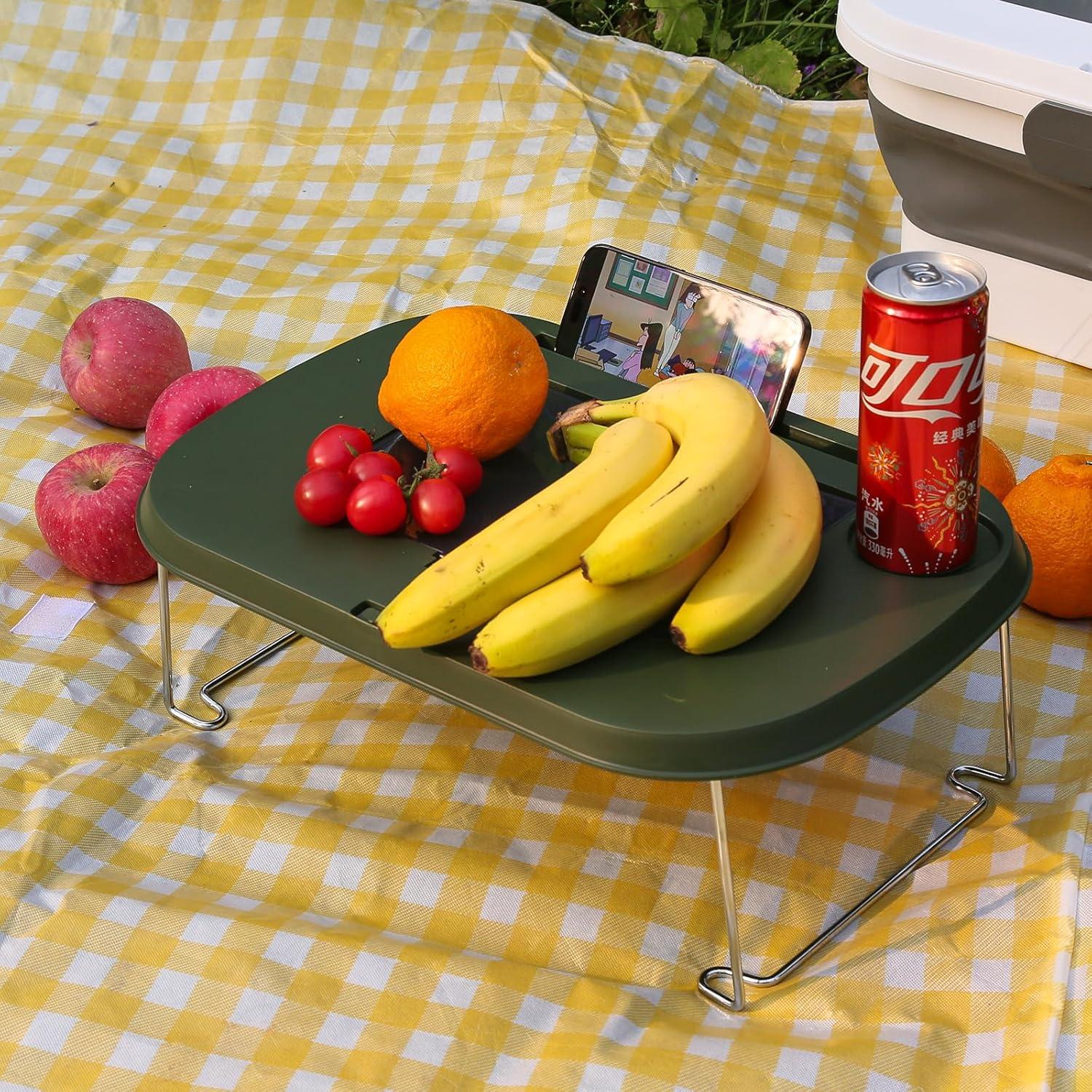 Cesta de Picnic Plegable 16L Verde SEEZENGREEN con Mesa