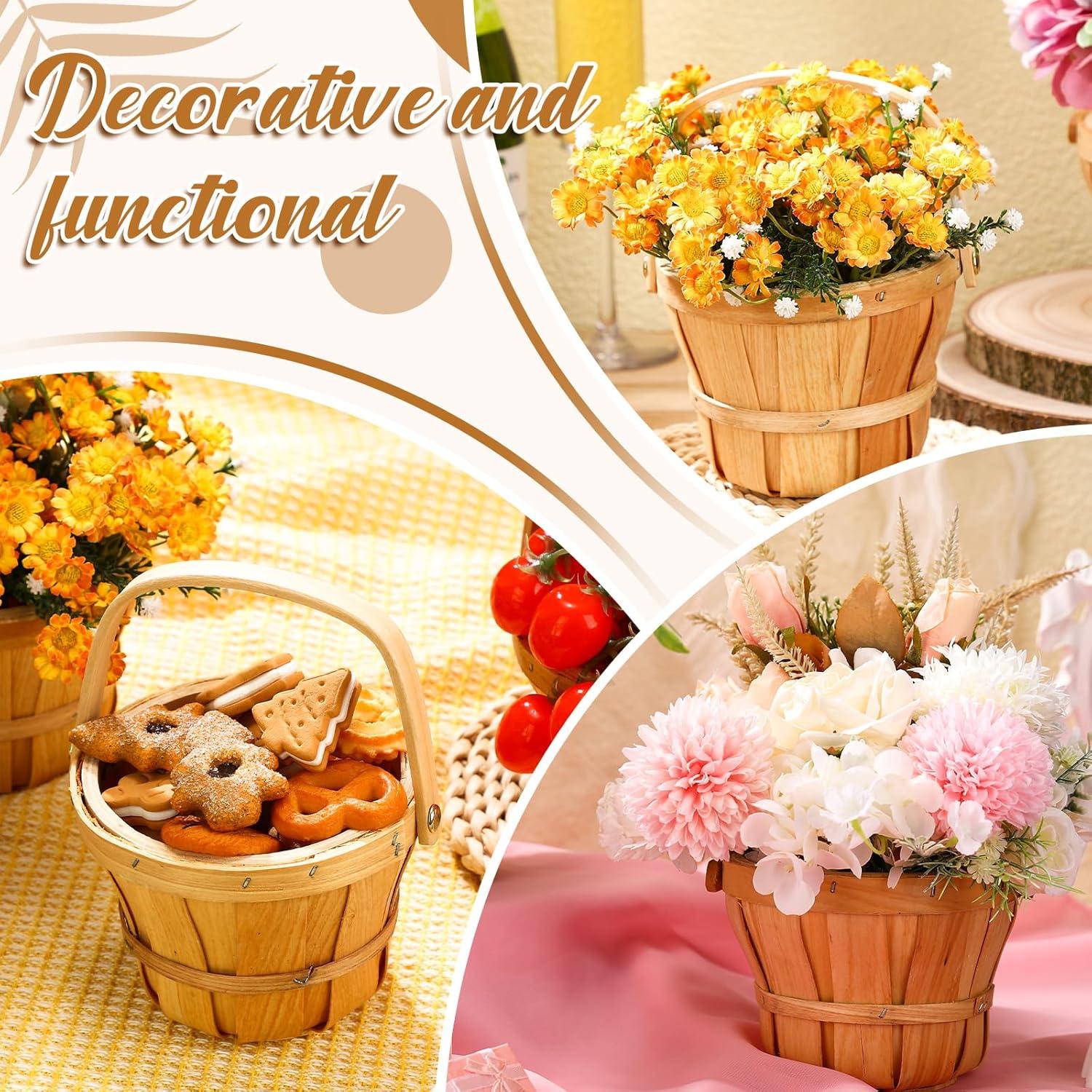 Cestas de Madera Marsui 10 Pcs 12.95 cm para Decoración