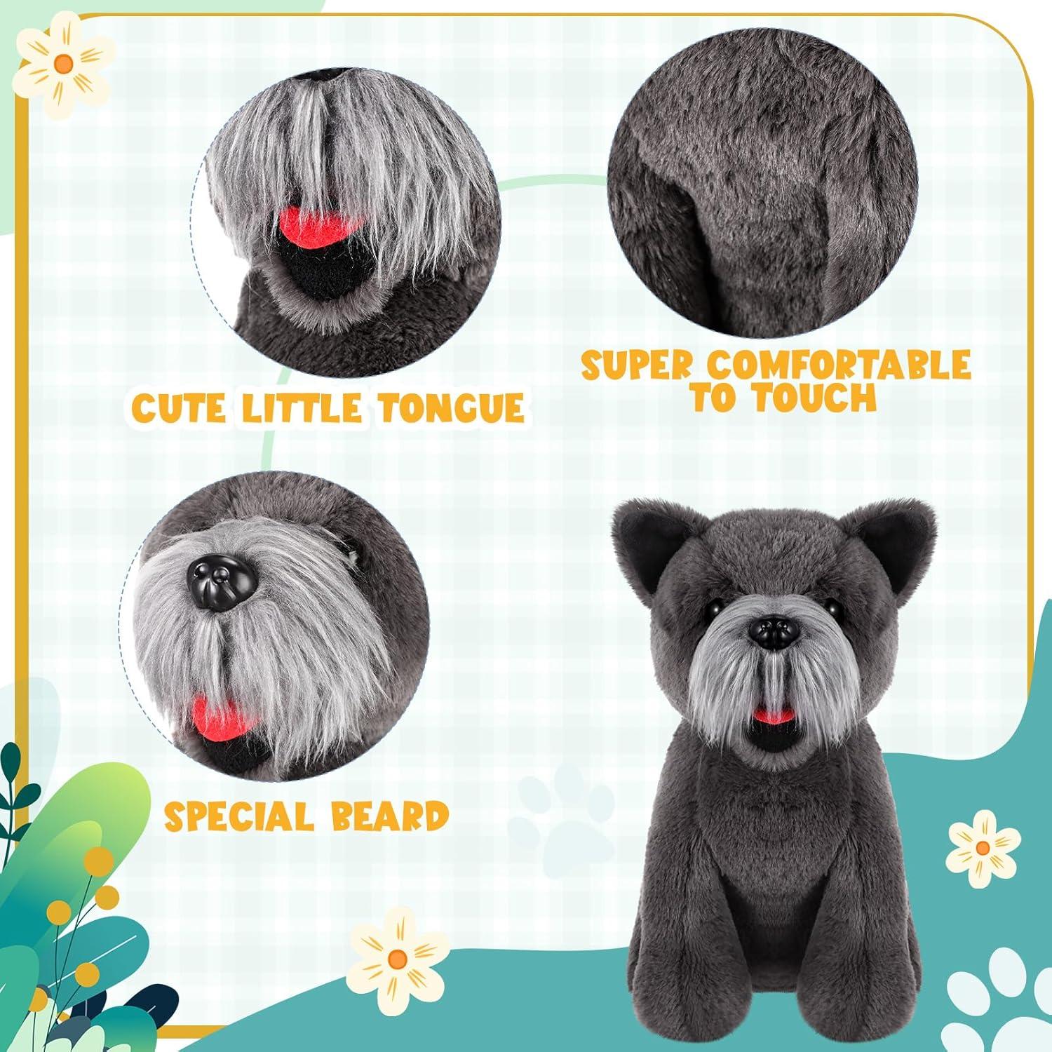 Cesta de Picnic con Perrito de Peluche Terrier - 20x12x10 cm