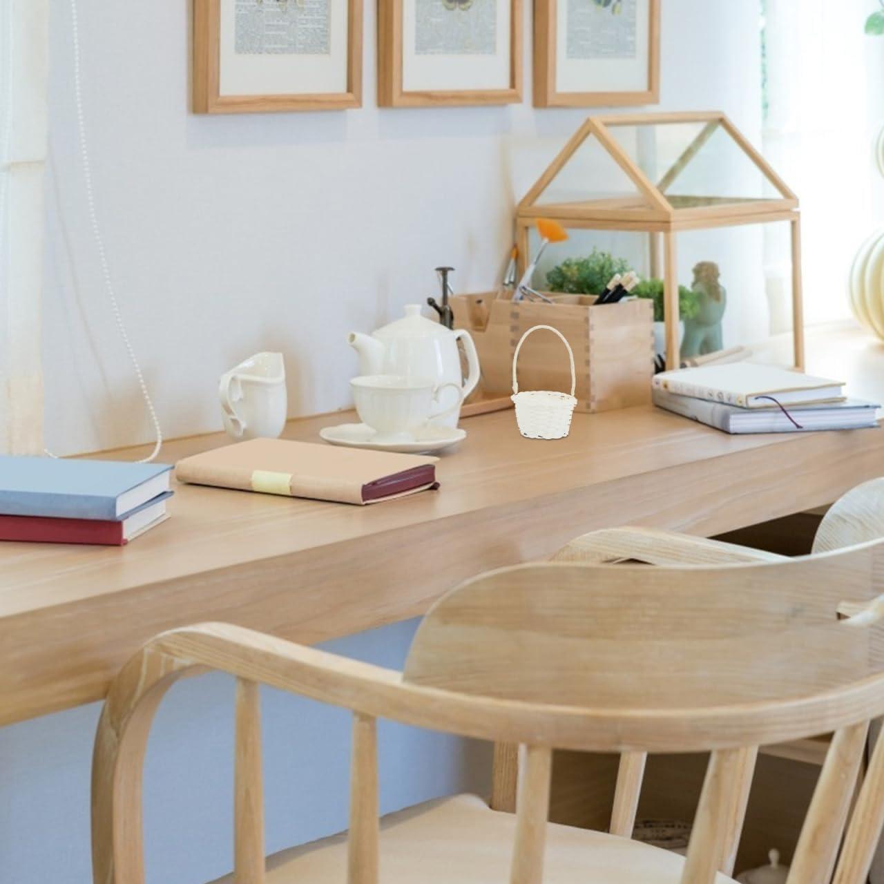 Canasta Tejida DOITOOL 6 Pcs 10.2 cm Almacenamiento Decoración