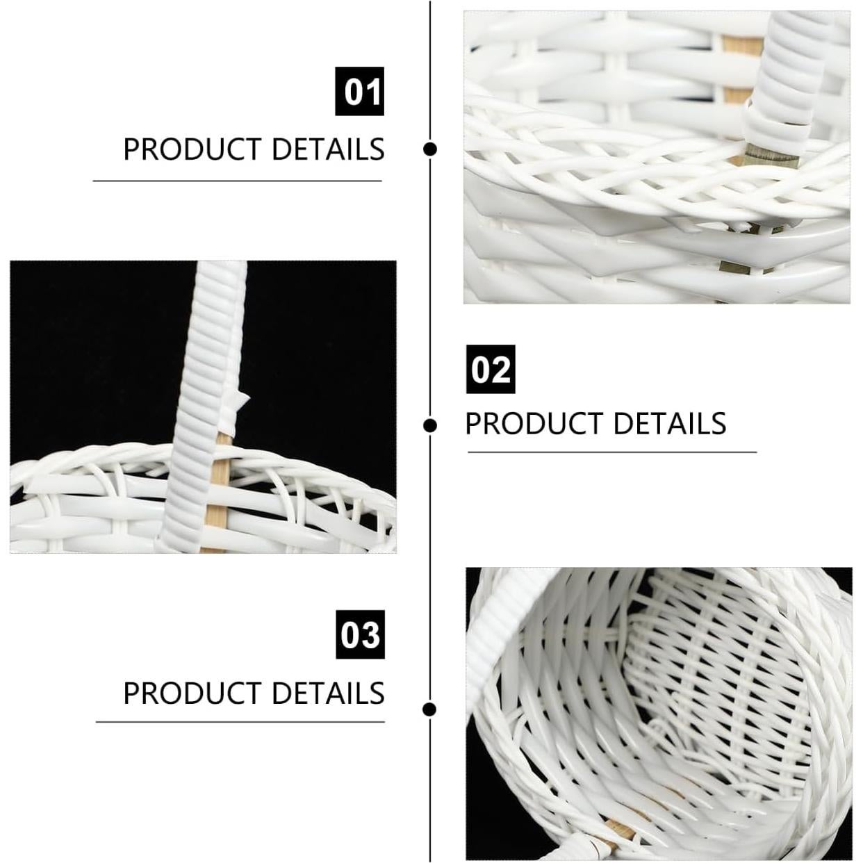 Canasta Tejida DOITOOL 6 Pcs 10.2 cm Almacenamiento Decoración