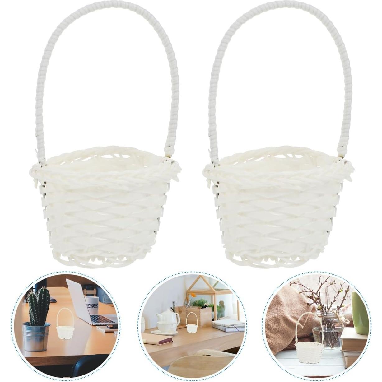 Canasta Tejida DOITOOL 6 Pcs 10.2 cm Almacenamiento Decoración