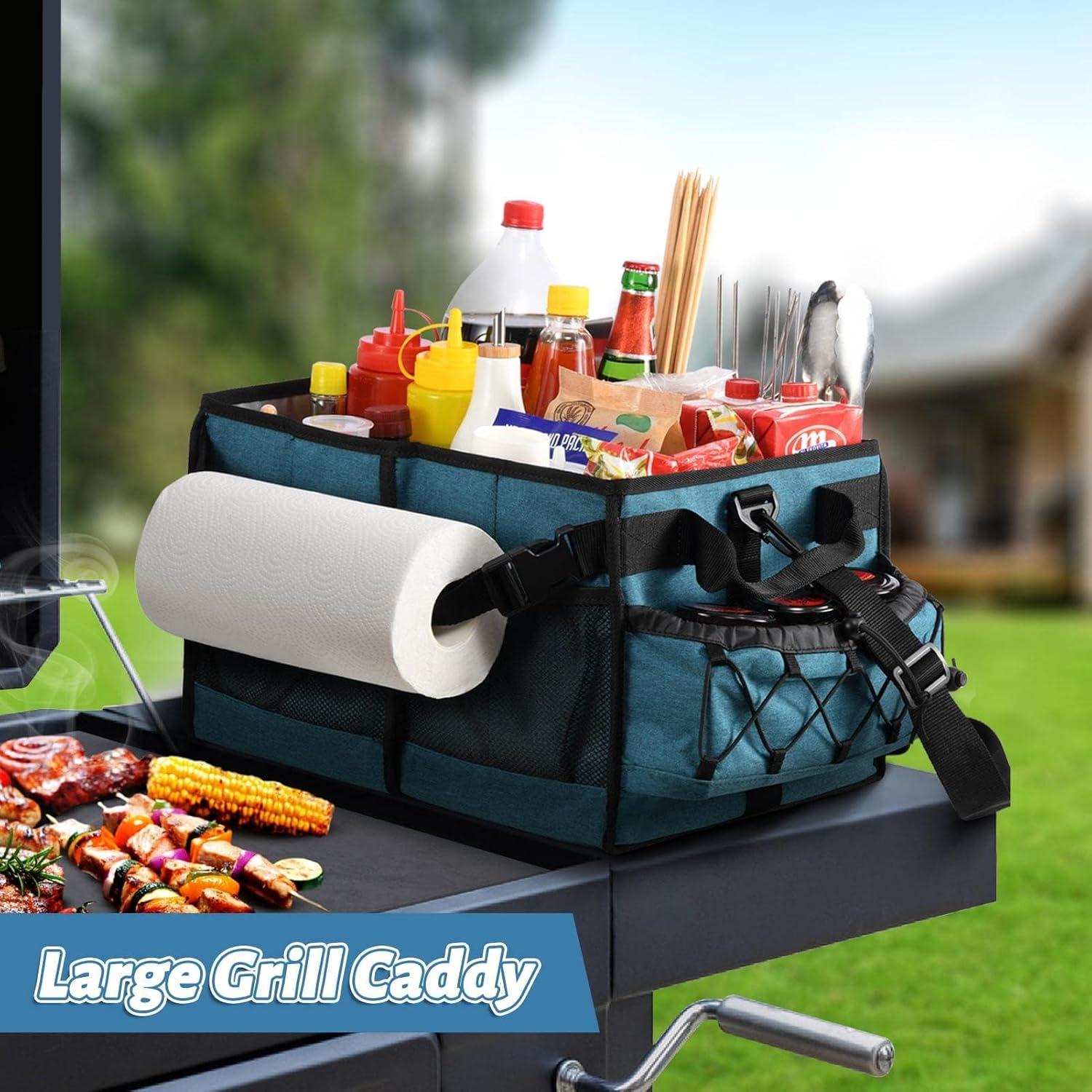 Caddy de Grill Lorbro Azul 25L con Soporte para Toallas