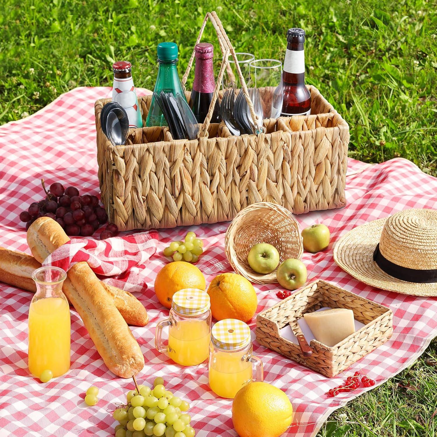 Caddy de Mimbre para Cubiertos YCXNBHH 35.5x20.3x14 cm