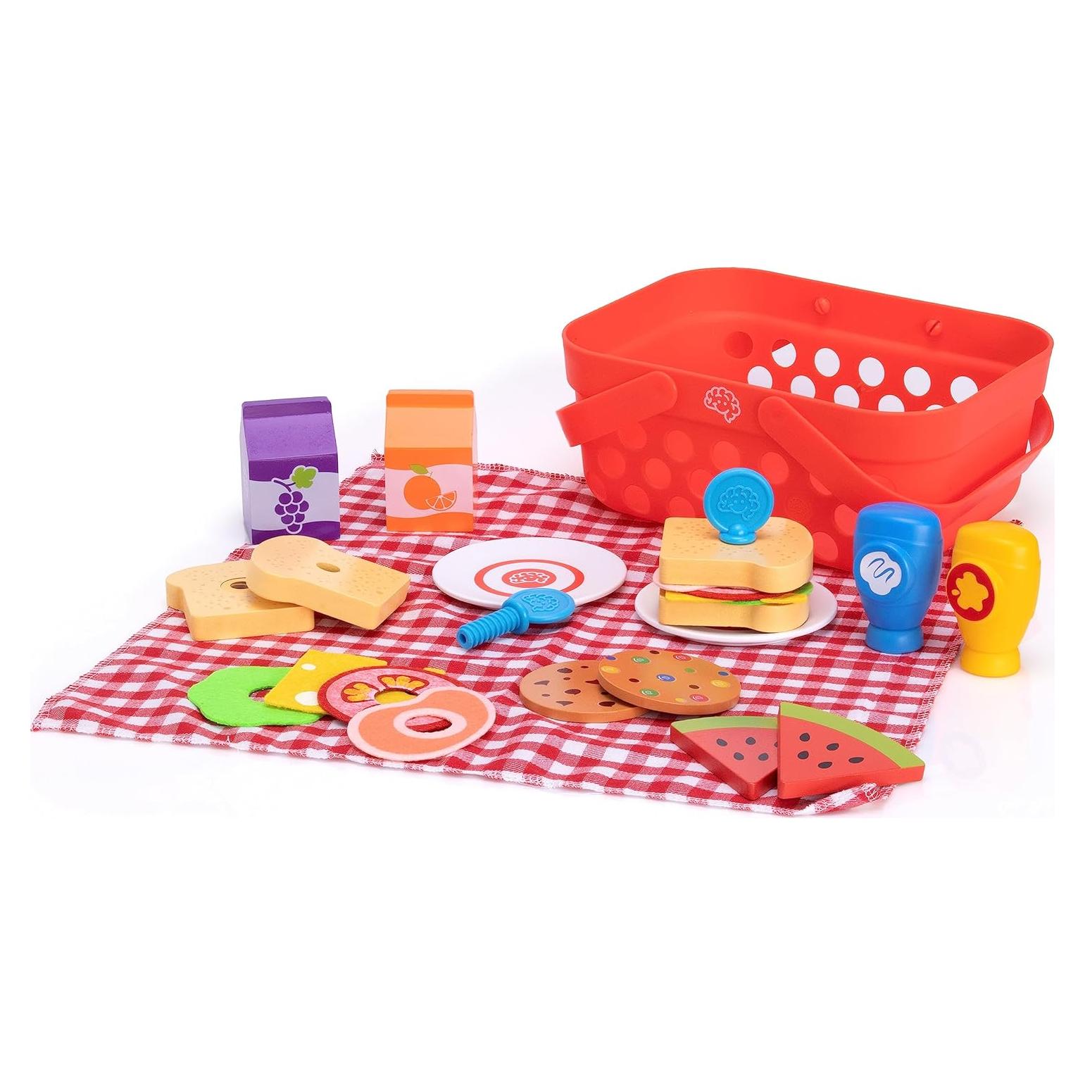 Conjunto de Cesta de Picnic de Juguete Fat Brain Toys - 1.25 kg