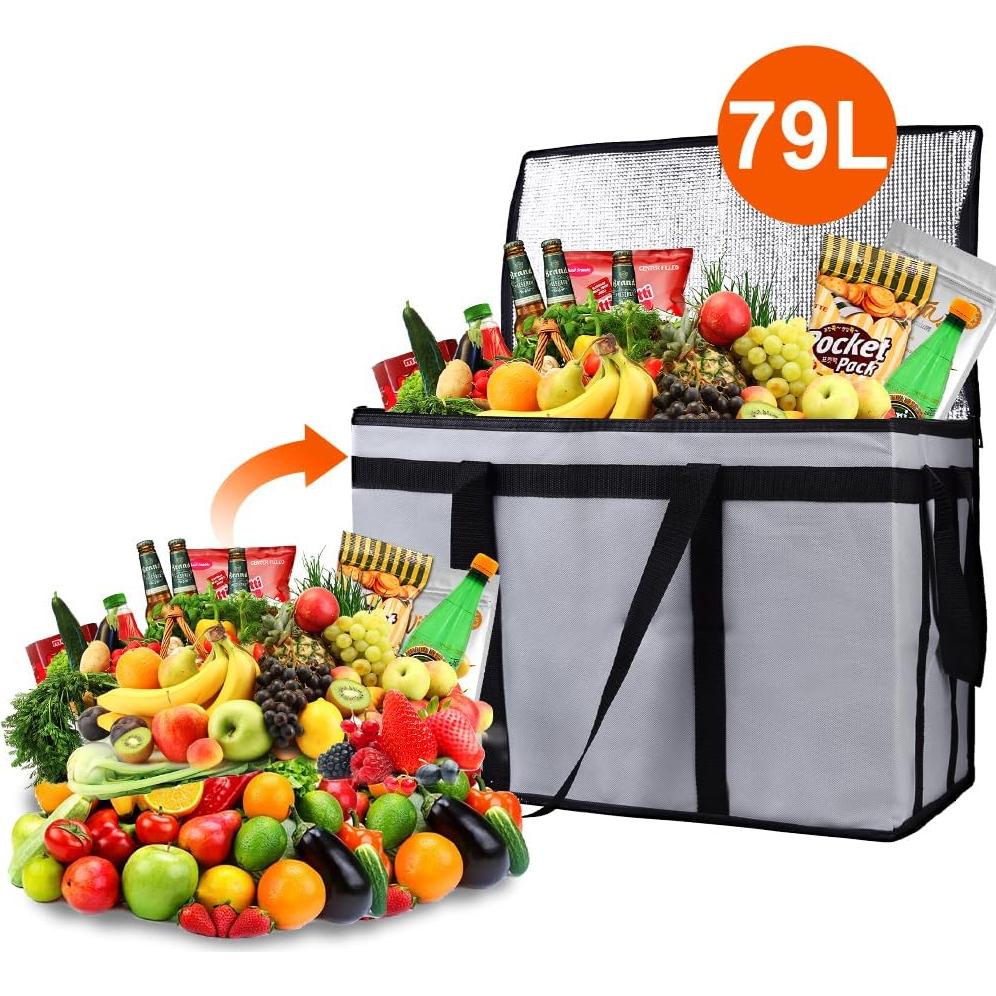 Bolsa Térmica Aislada Bodaon 3XL para Entrega de Comida Gris