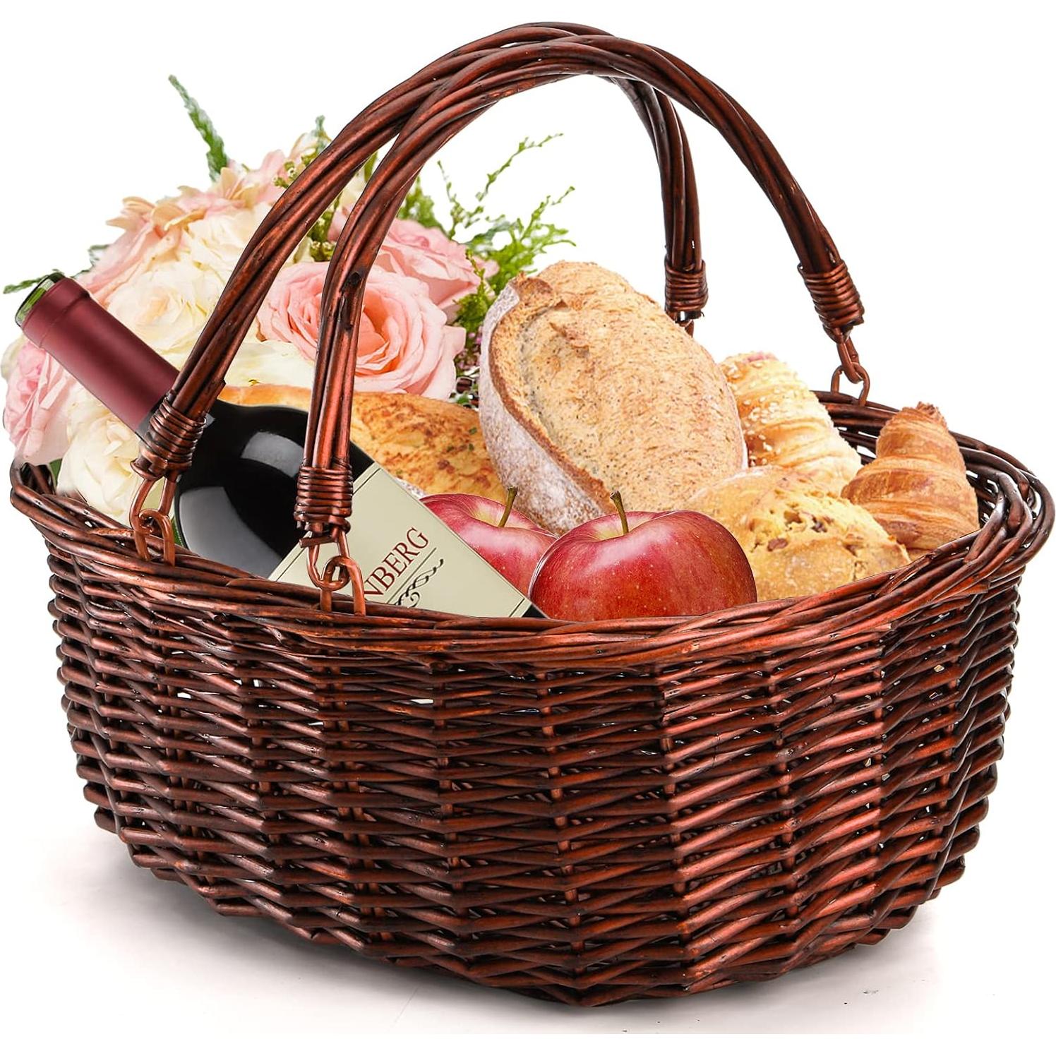 Cesta de Picnic de Mimbre Dicunoy 33x26.7 cm Rústica