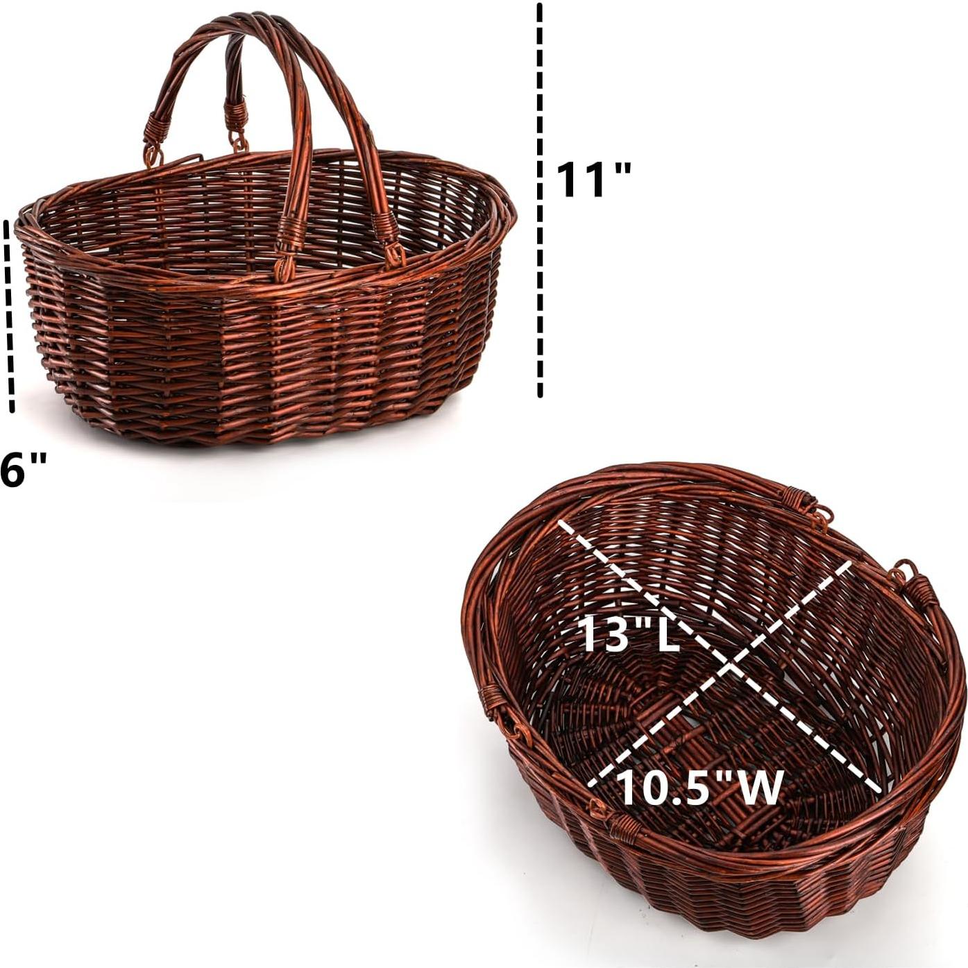 Cesta de Picnic de Mimbre Dicunoy 33x26.7 cm Rústica