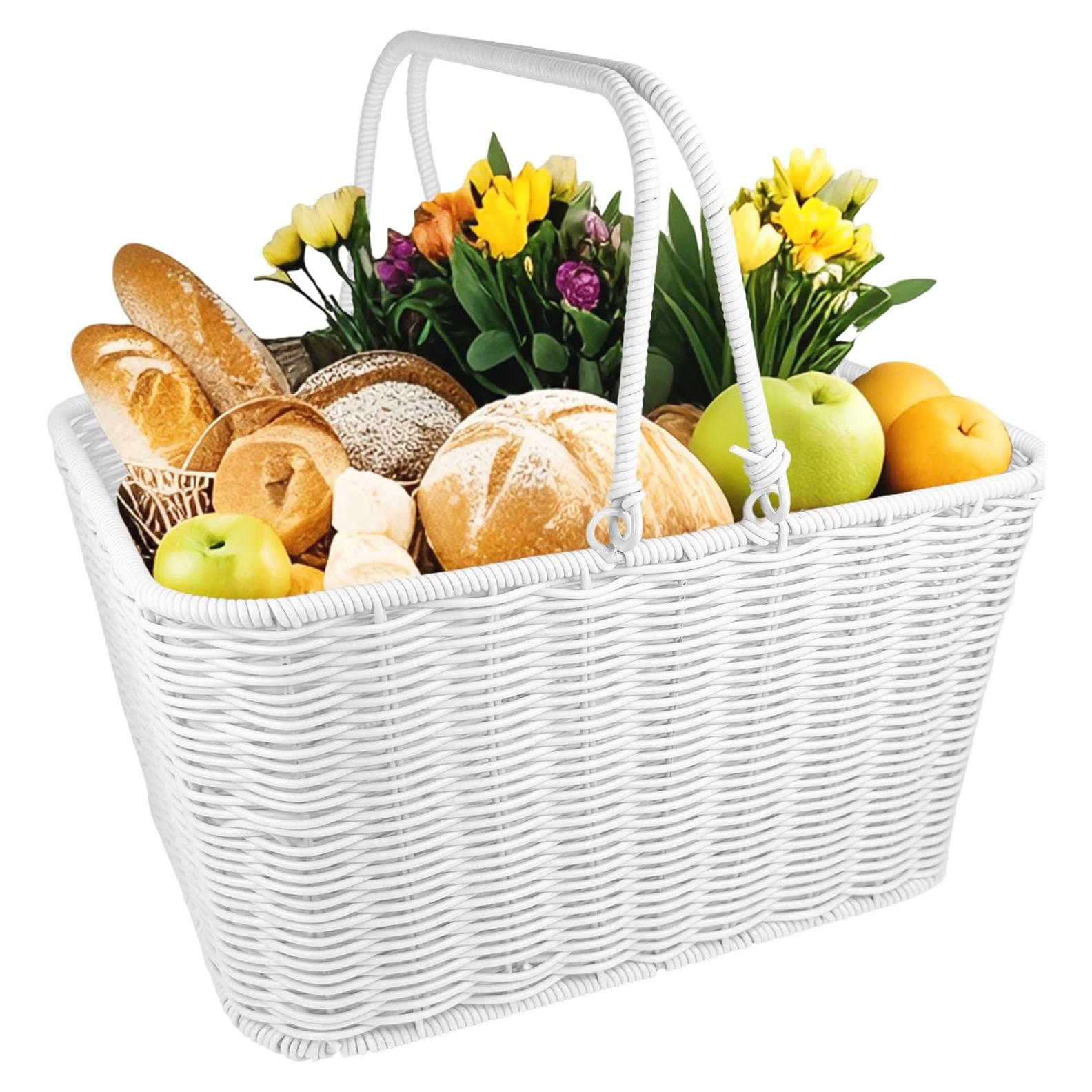 Cesta de Picnic Grande RainFlower con Mango Plegable 35x28x19cm