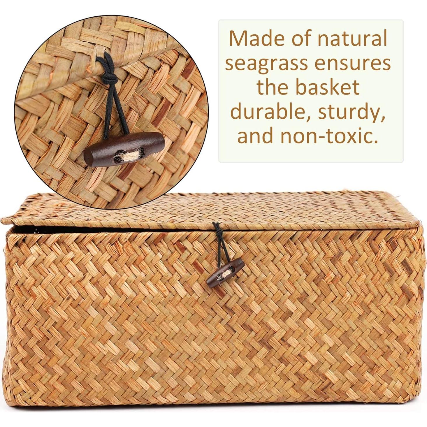 Canasta de Almacenamiento Yesland de Algodón Tejida a Mano 29.2x19.1x12.7cm