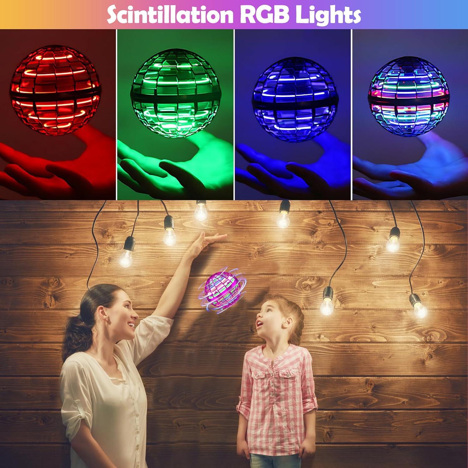 Flying Orb Ball Toy, Galaxy Ball 2024 Cosmic Globe Boomerang Hover Ball Fidget Spinner, Hand Controlled Mini Drone, Cool Toys Gifts for 6 7 8 9 10+ Year Old Boys Girls Outdoor Toys