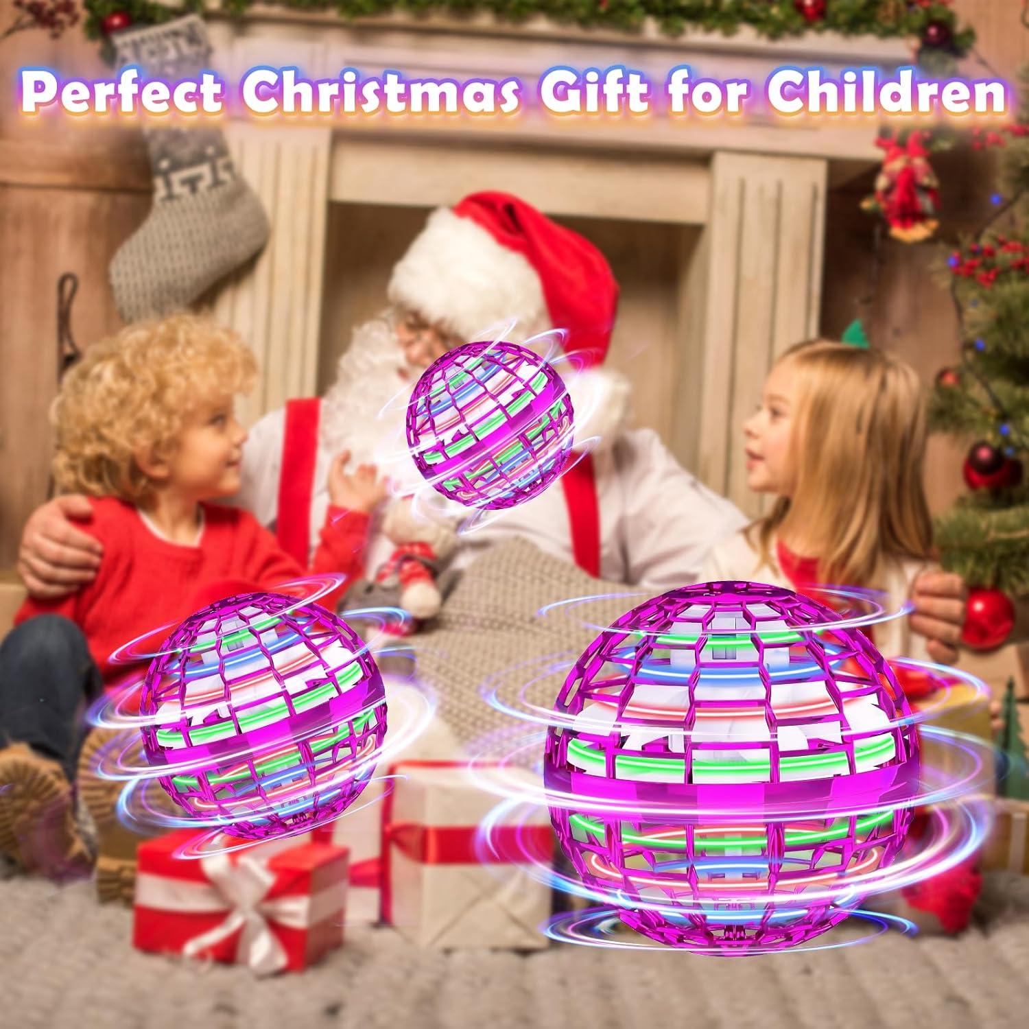 Flying Orb Ball Toy, Galaxy Ball 2024 Cosmic Globe Boomerang Hover Ball Fidget Spinner, Hand Controlled Mini Drone, Cool Toys Gifts for 6 7 8 9 10+ Year Old Boys Girls Outdoor Toys