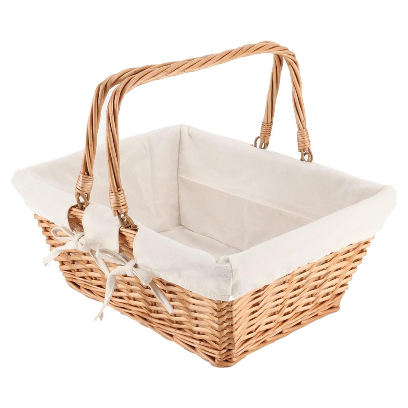Cesta de Picnic de Mimbre CINWEN 40.5x32x17cm Resistente