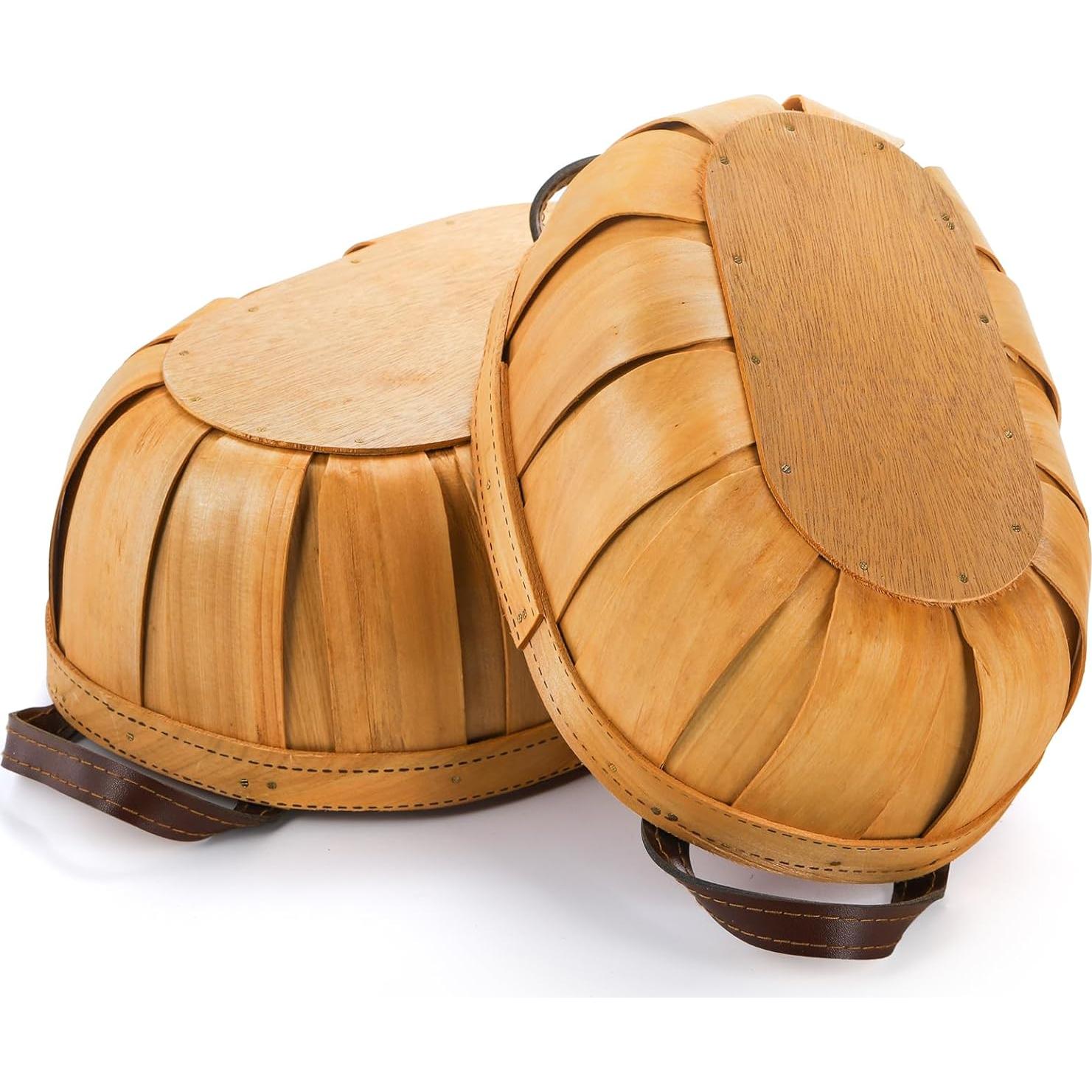 Cestas de Pan de Mimbre Goaste - 3 Tamaños Rústicos Naranjas